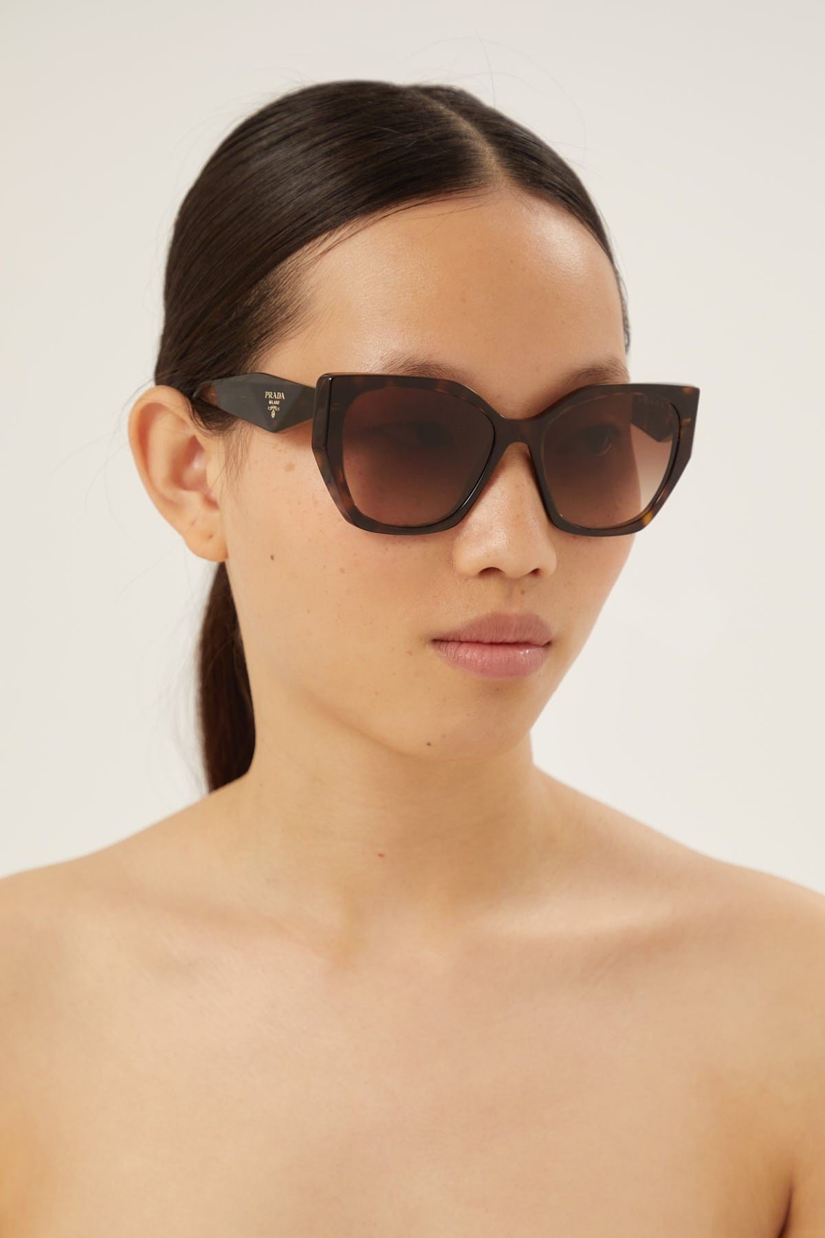 Prada havana butterfly shape sunglasses Catwalk