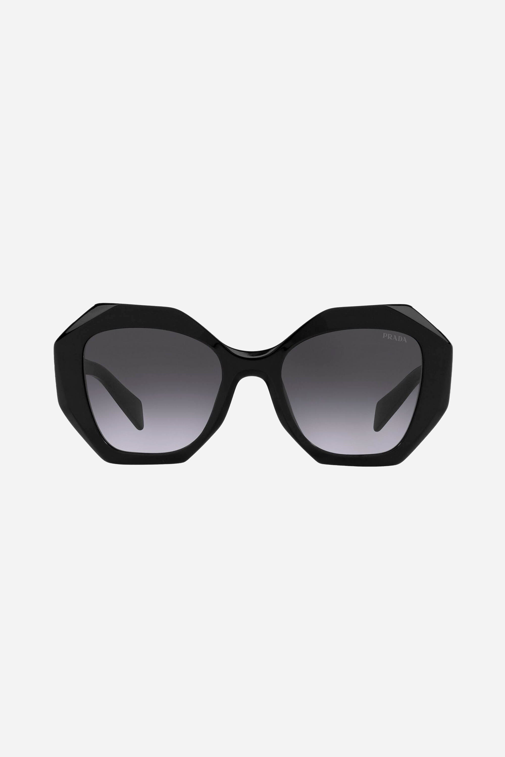 Prada hexagonal black sunglasses