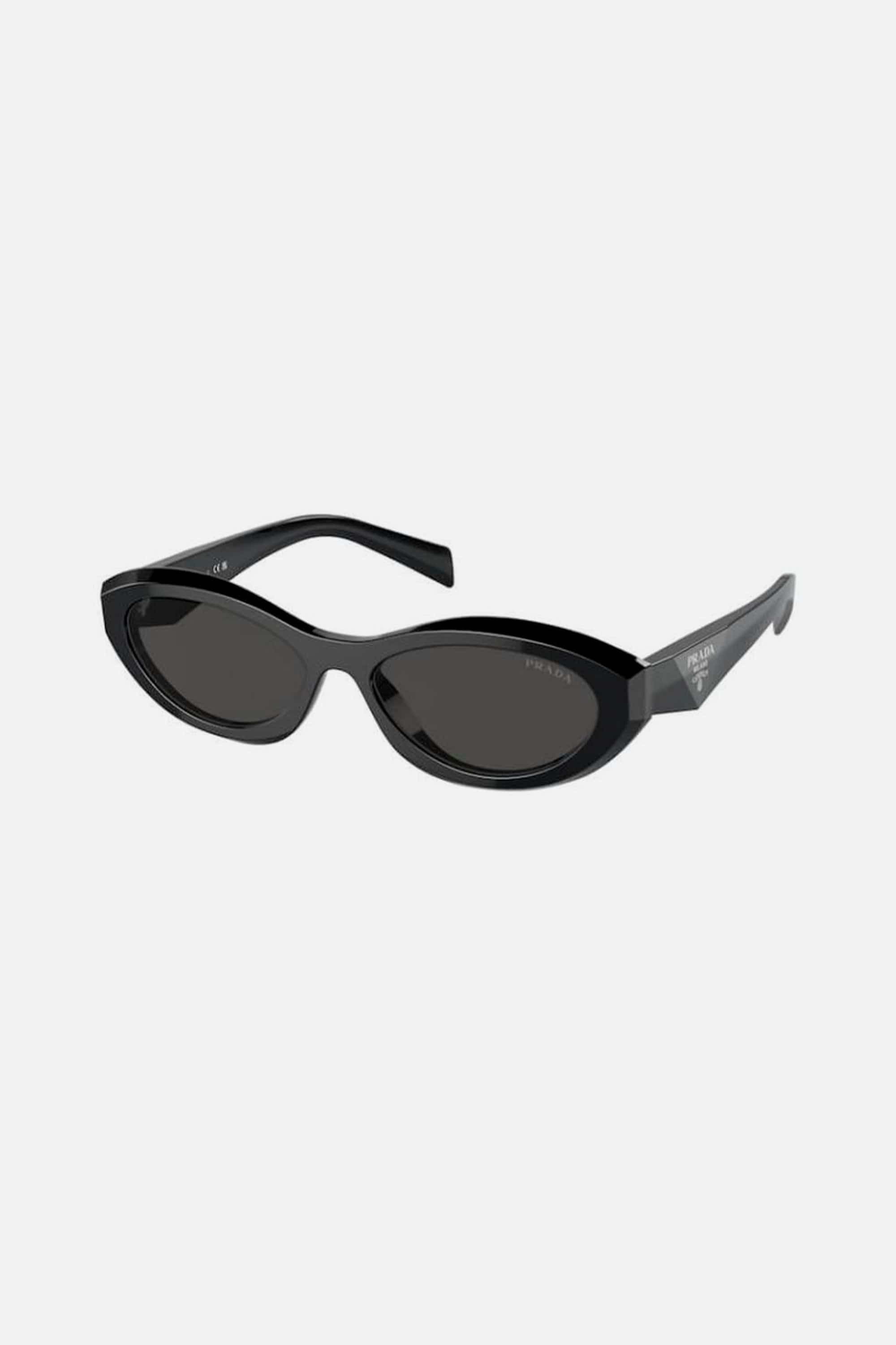 Prada PR26ZS black oval sunglasses