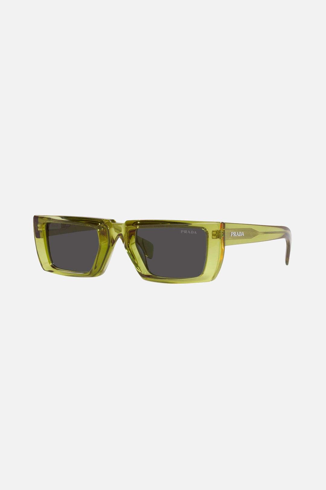 Prada runway squared lime sunglasses