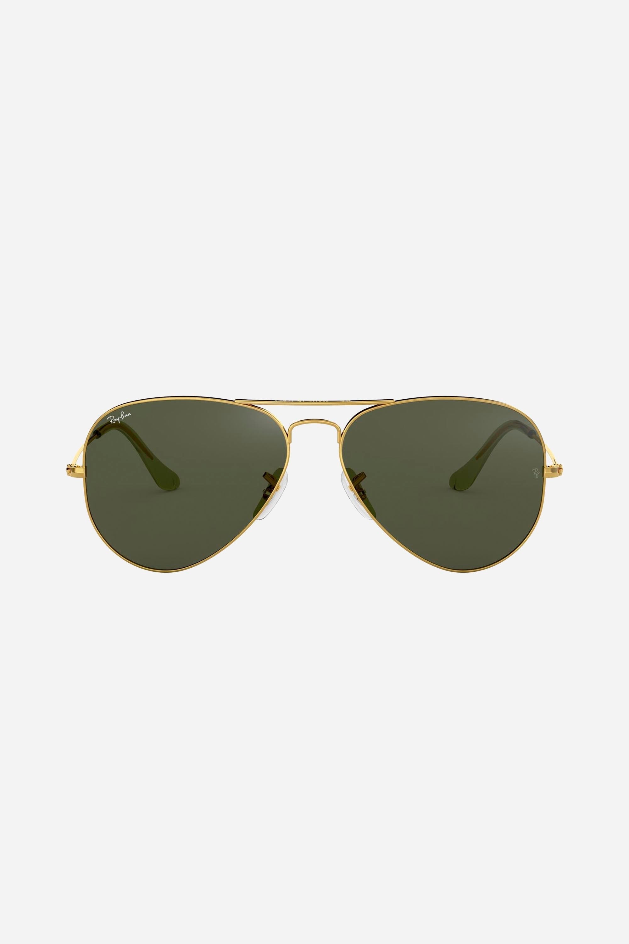 Ray Ban RB3025 gold and green aviator sunglasses