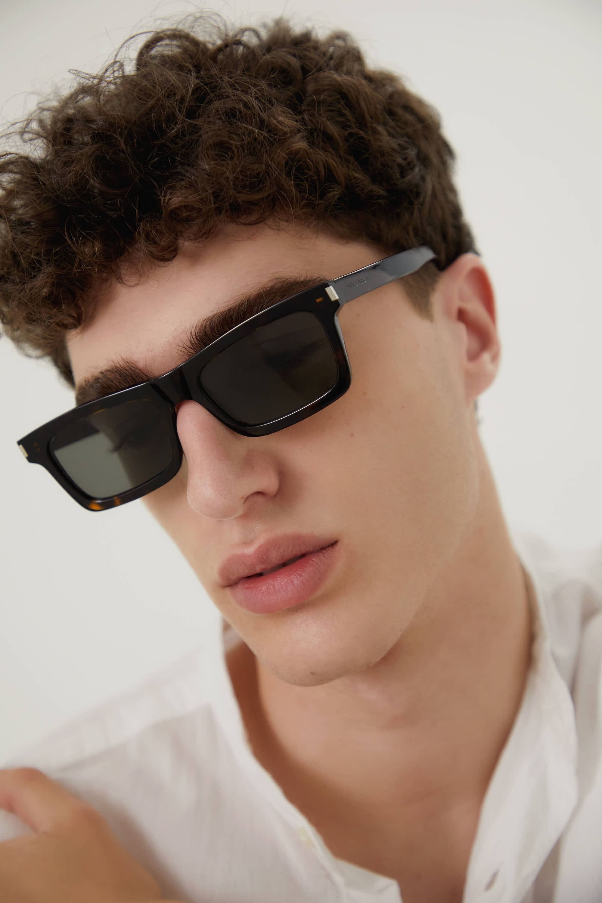 Saint Laurent angular havana grey UNISEX sunglasses