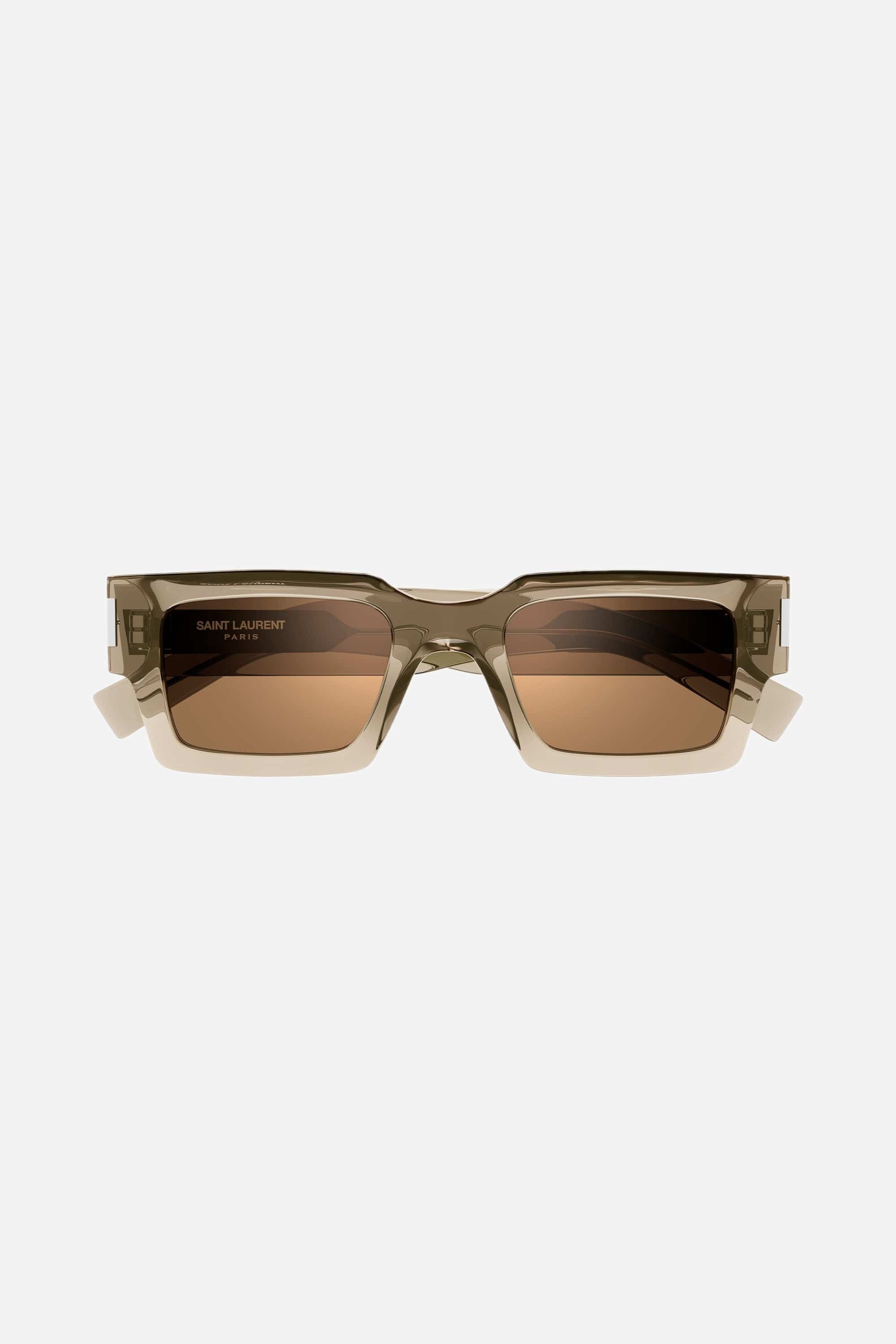 Saint Laurent bold crystal squared sunglasses