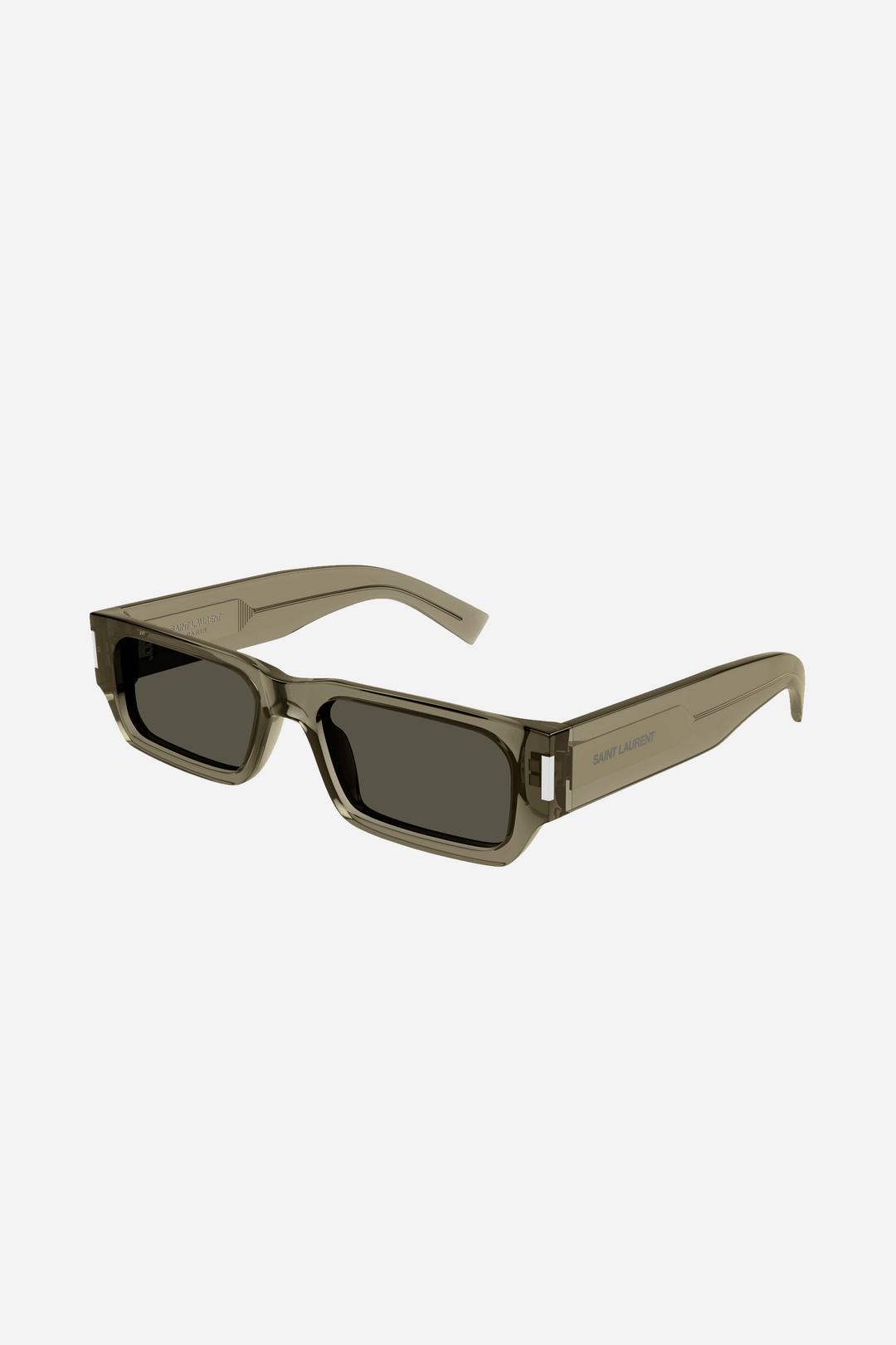 Saint Laurent brown rectangular sunglasses