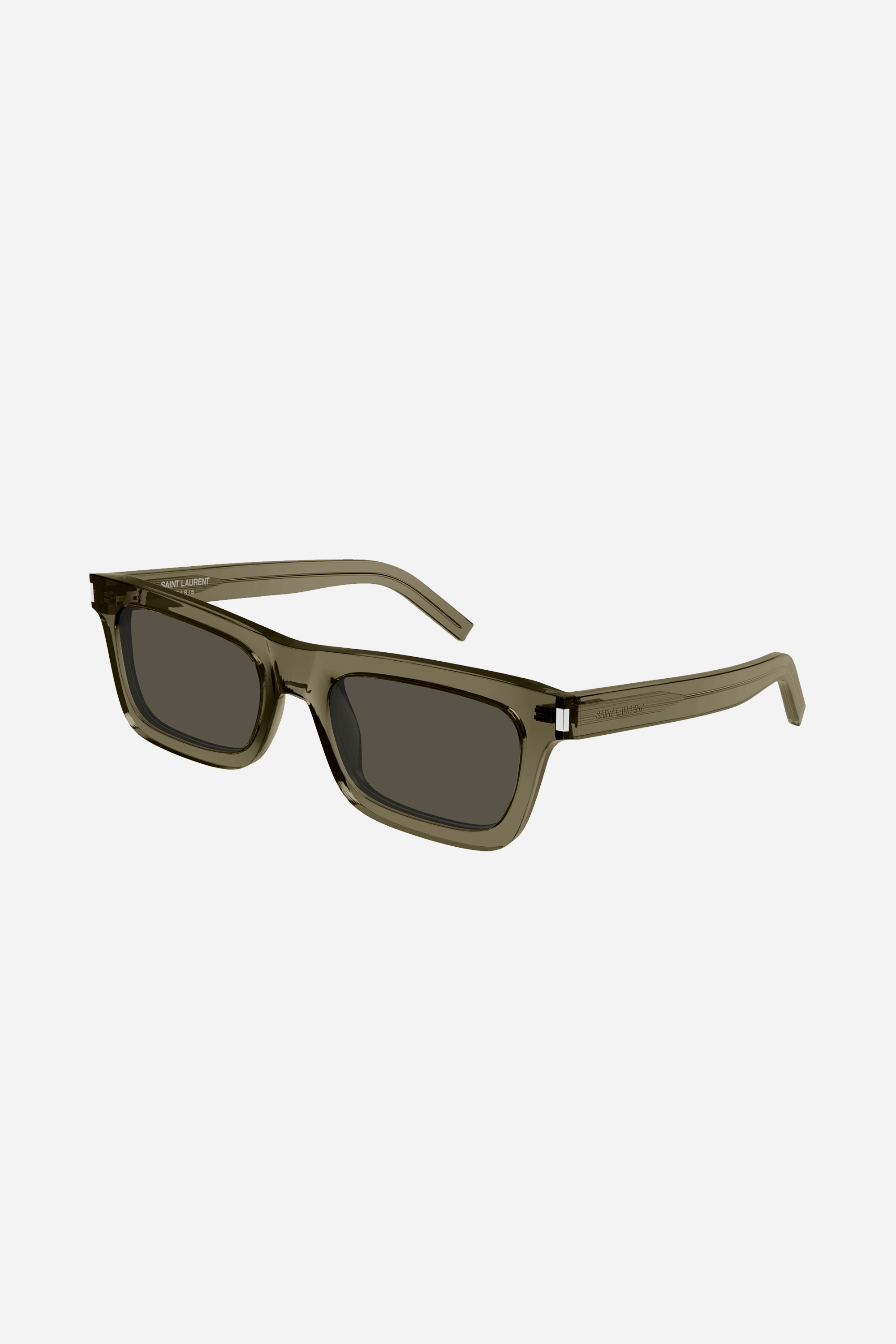 Saint Laurent brown rectangular sunglasses