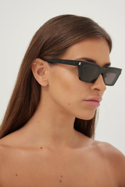SAINT LAURENT キャットアイサンクラス SL633CALISTA 001 Saint Laurent Sl633calista Black Female Cat-Eye Sunglasses