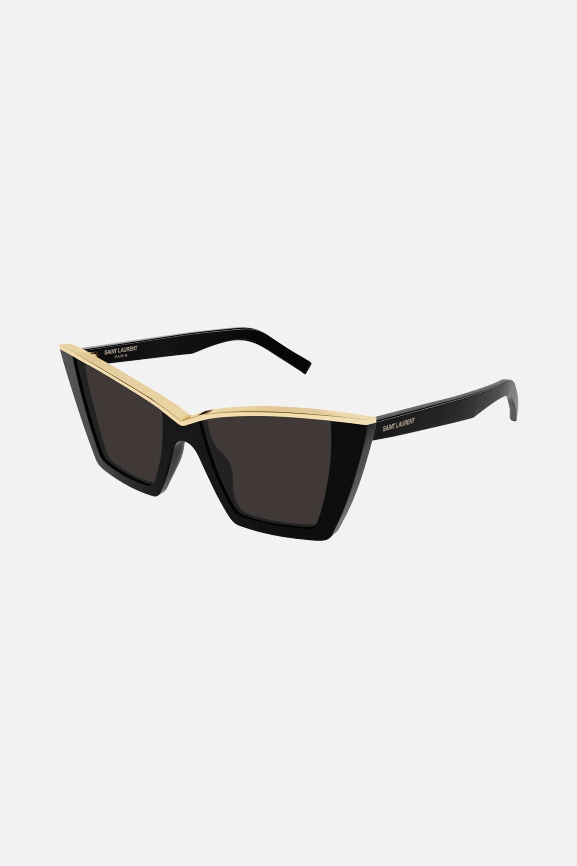 Saint Laurent cat eye black and gold sunglasses