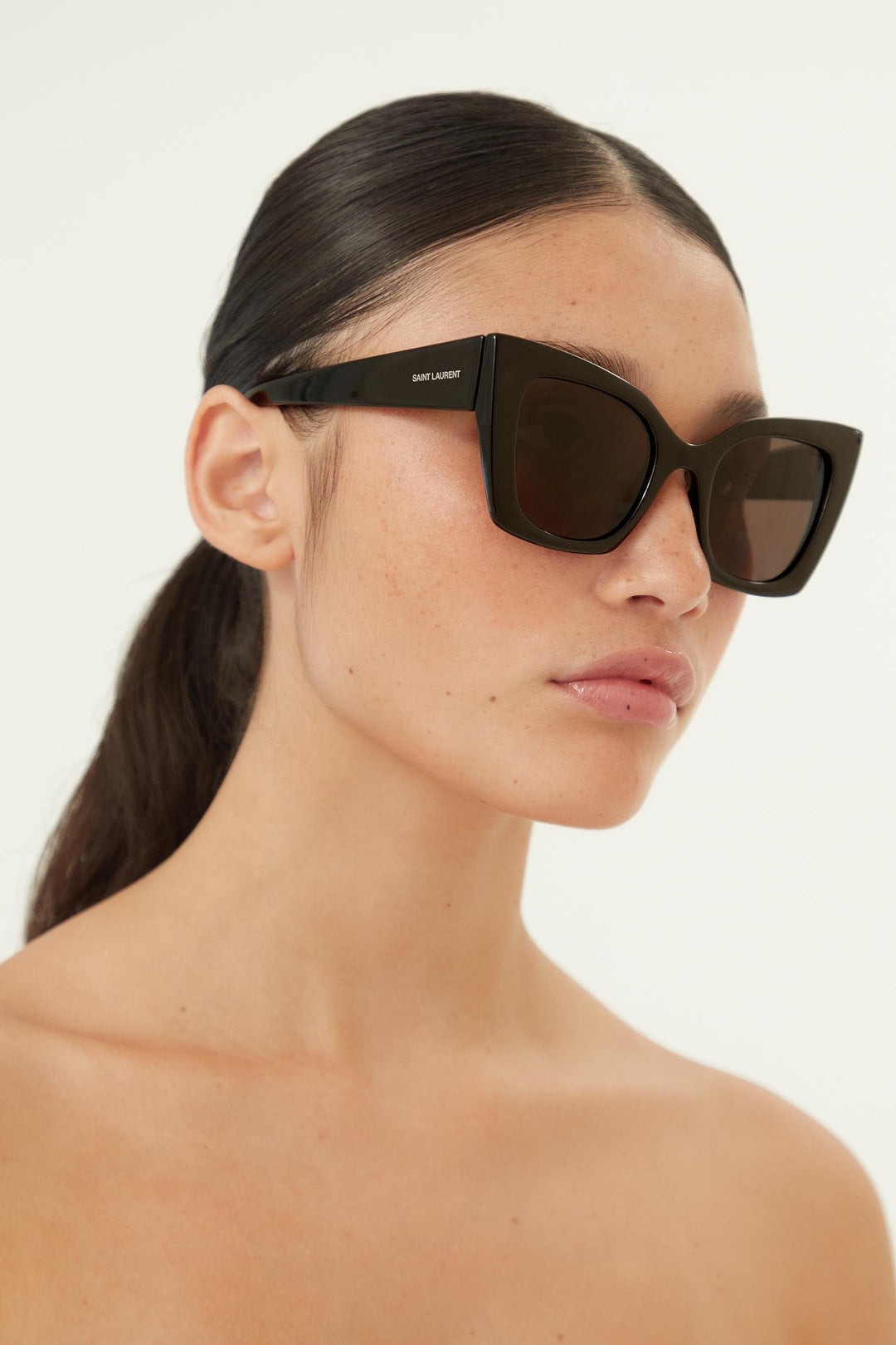 Saint Laurent cat eye bold black sunglasses