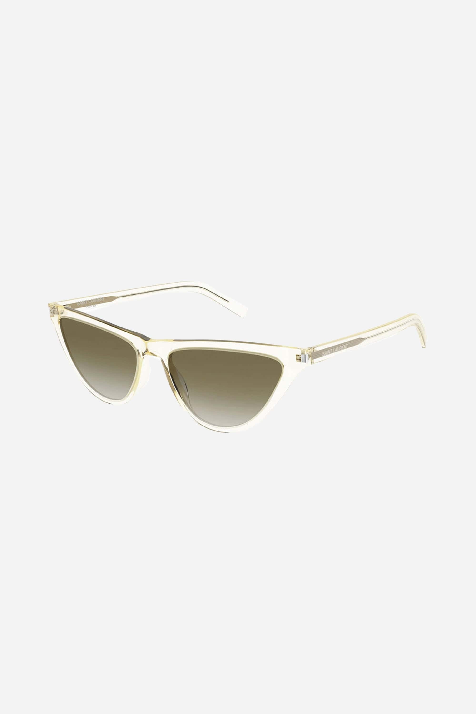 Saint Laurent cat eye transparent slim sunglasses