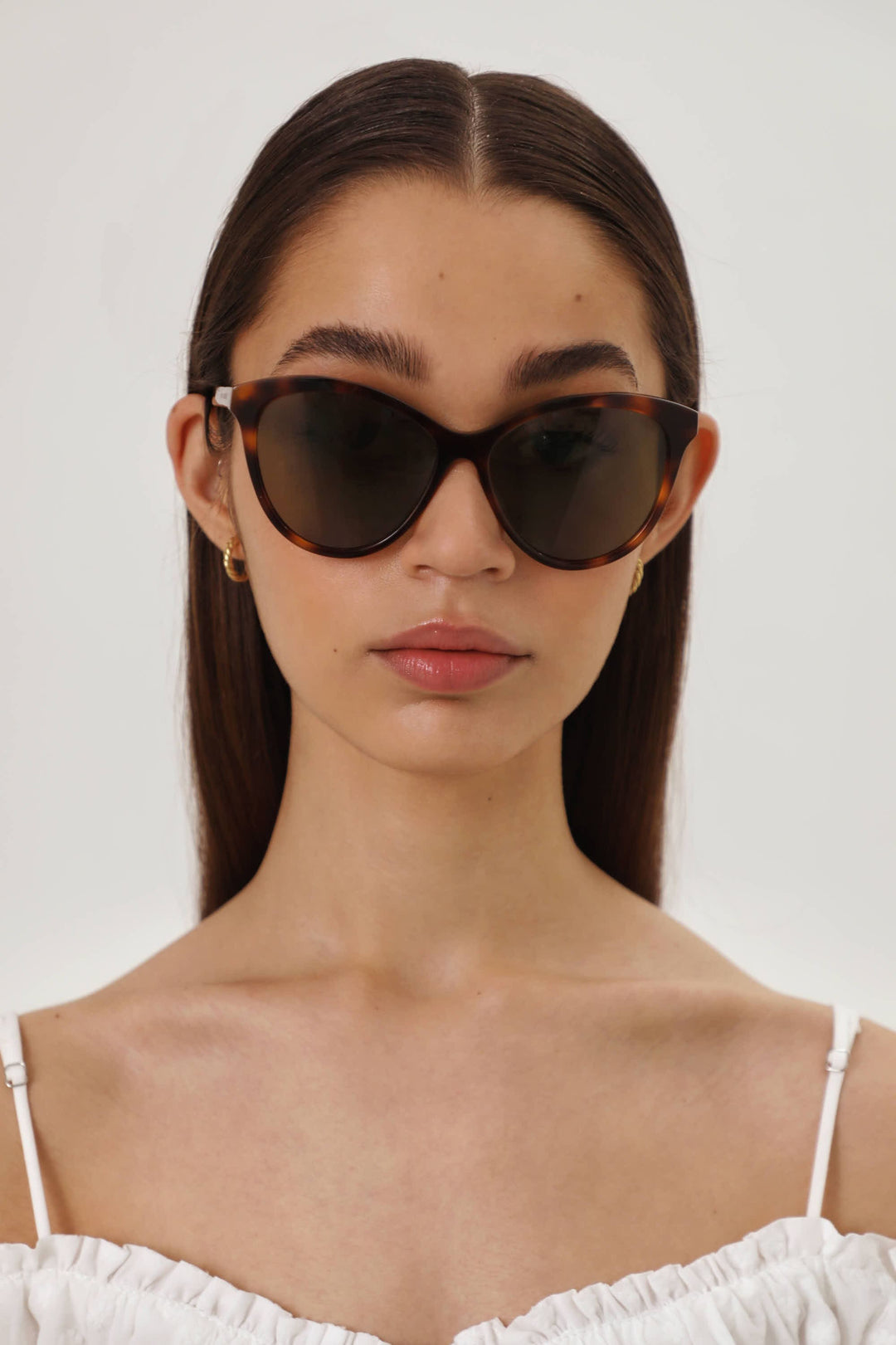 Saint Laurent cat-eye havana sunglasses