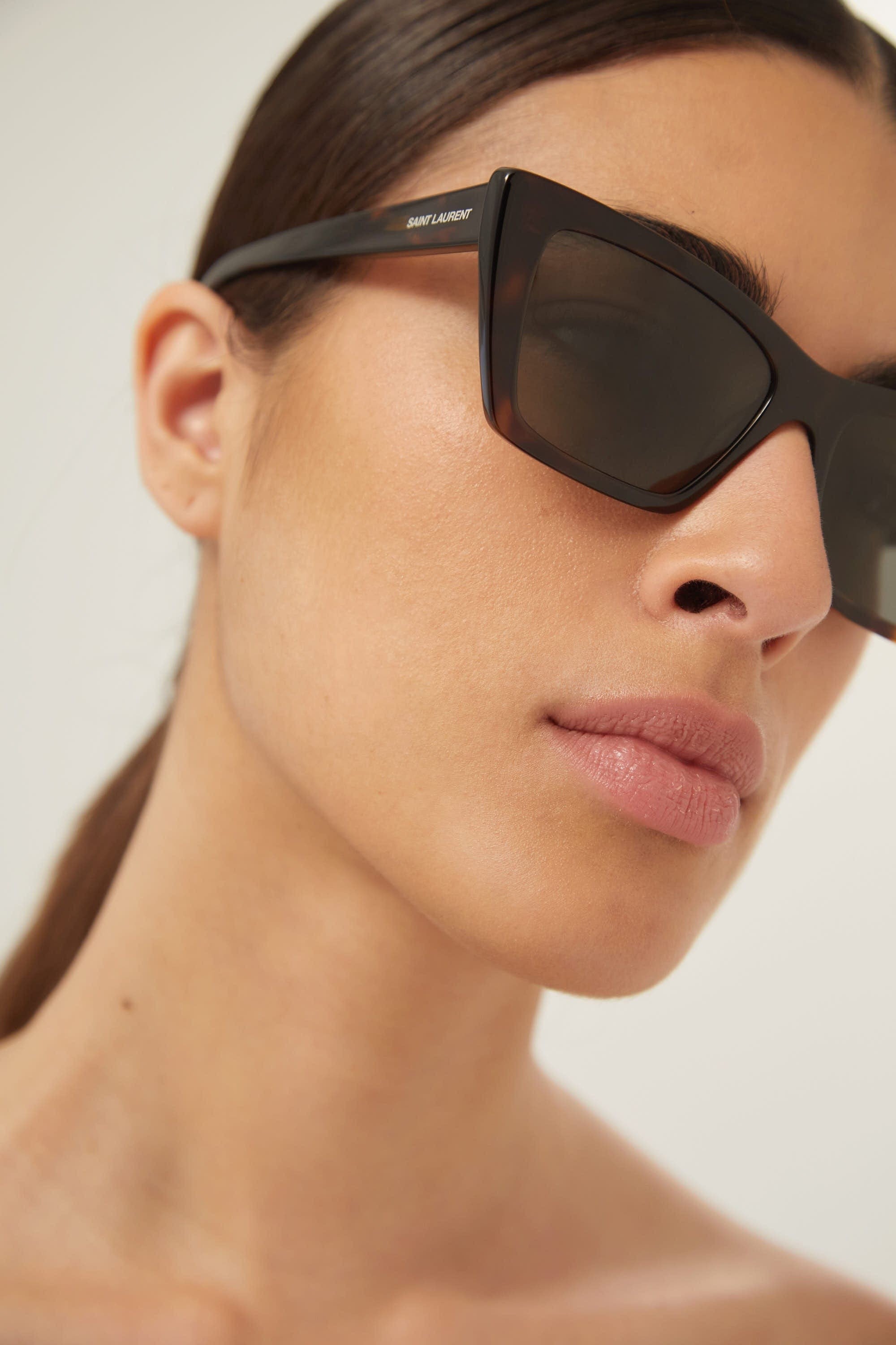 Saint Laurent iconic MICA cat-eye havana sunglasses