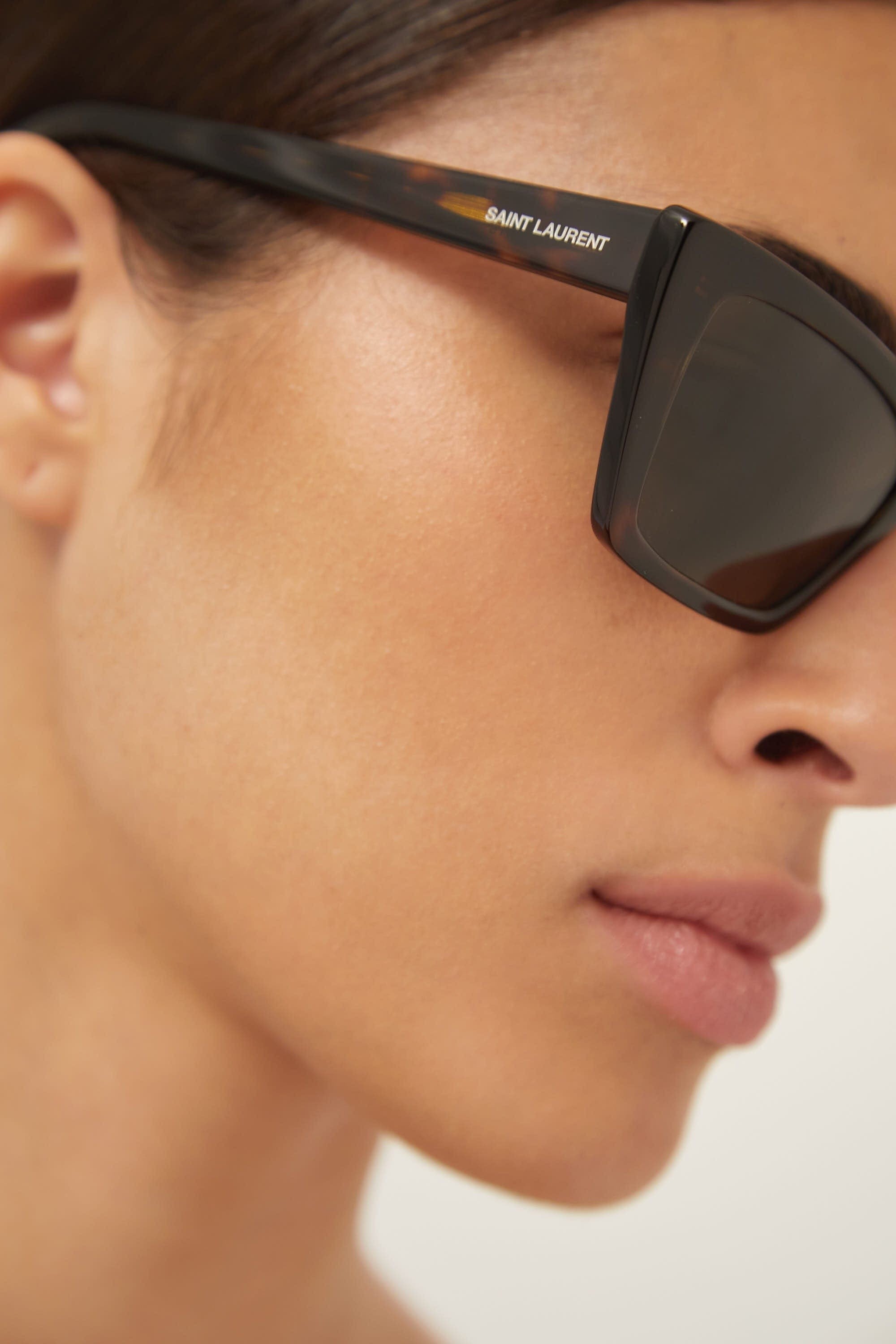 Saint Laurent iconic MICA cat-eye havana sunglasses