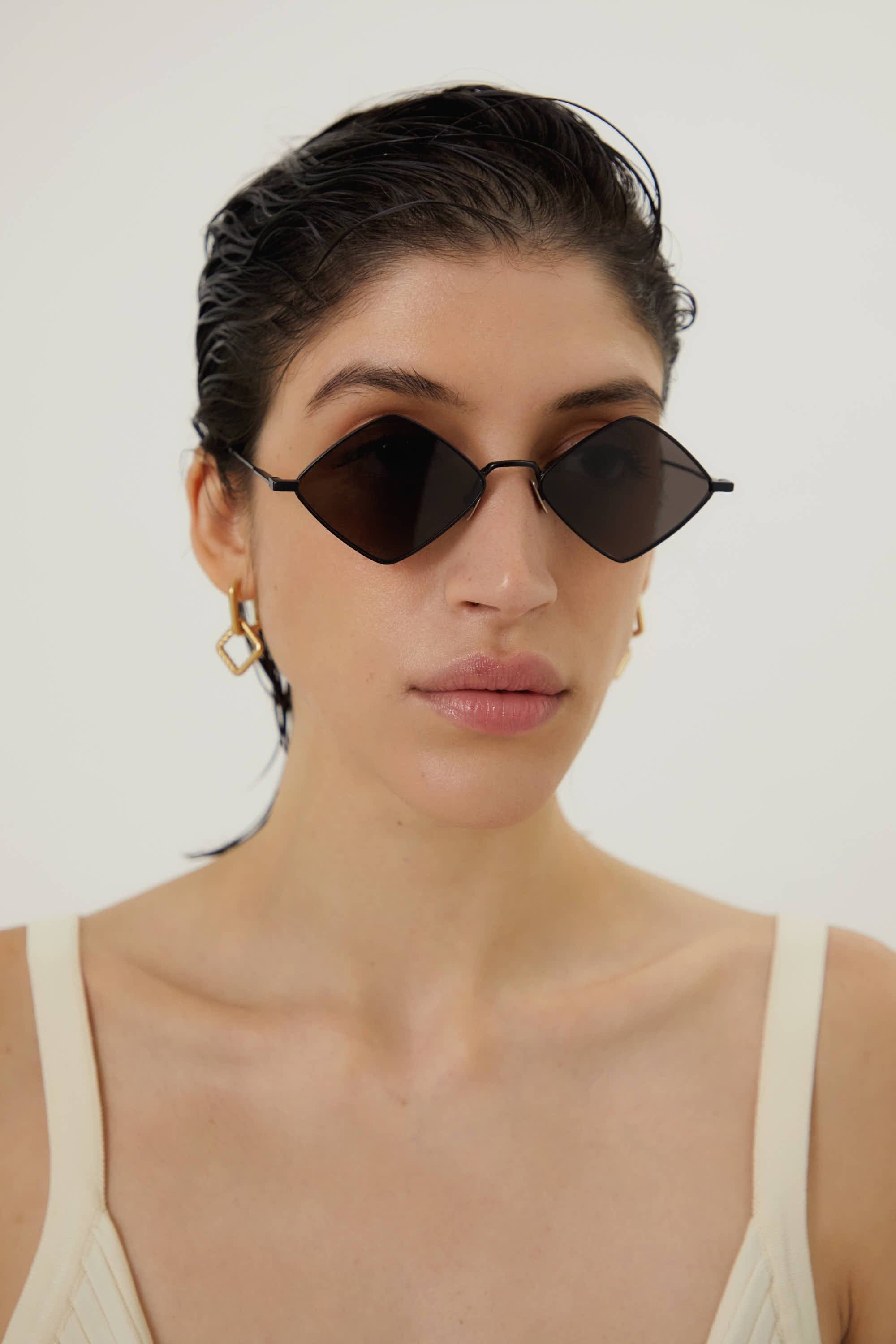 Saint Laurent metal rombo shape sunglasses