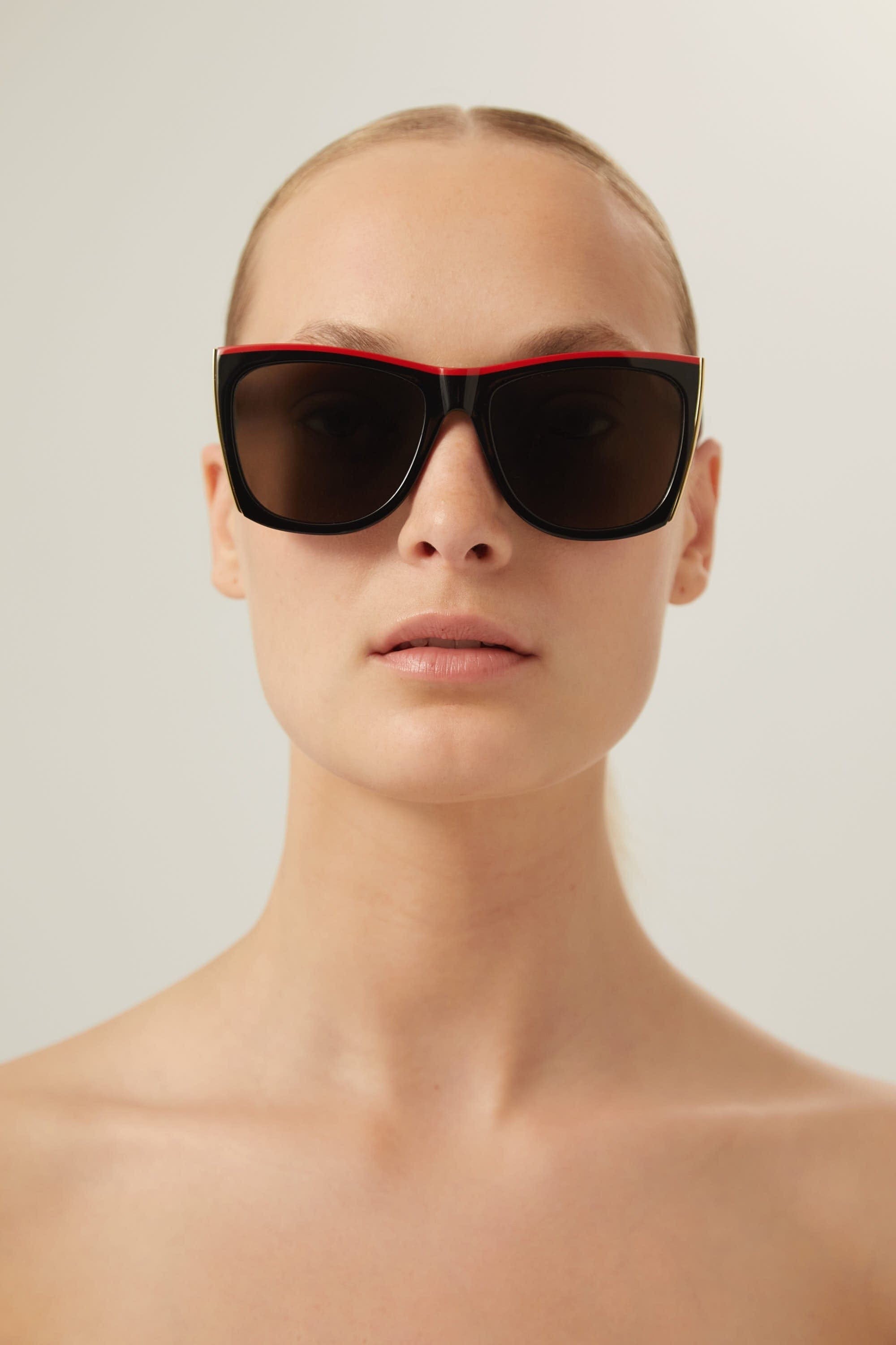 Saint Laurent Paloma black and red sunglasses