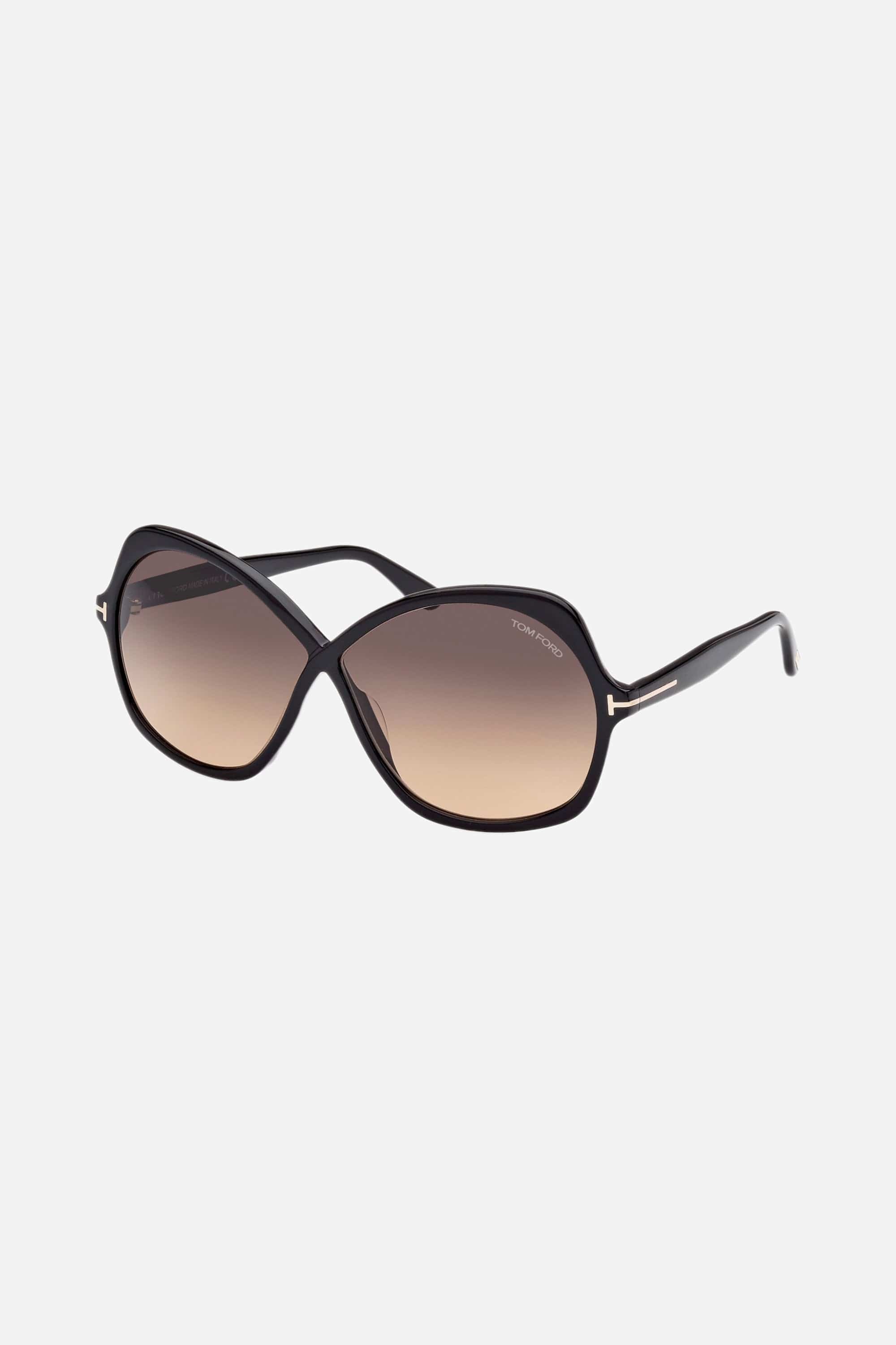 Tom Ford  Rosemin butterfly shinny black sunglasses