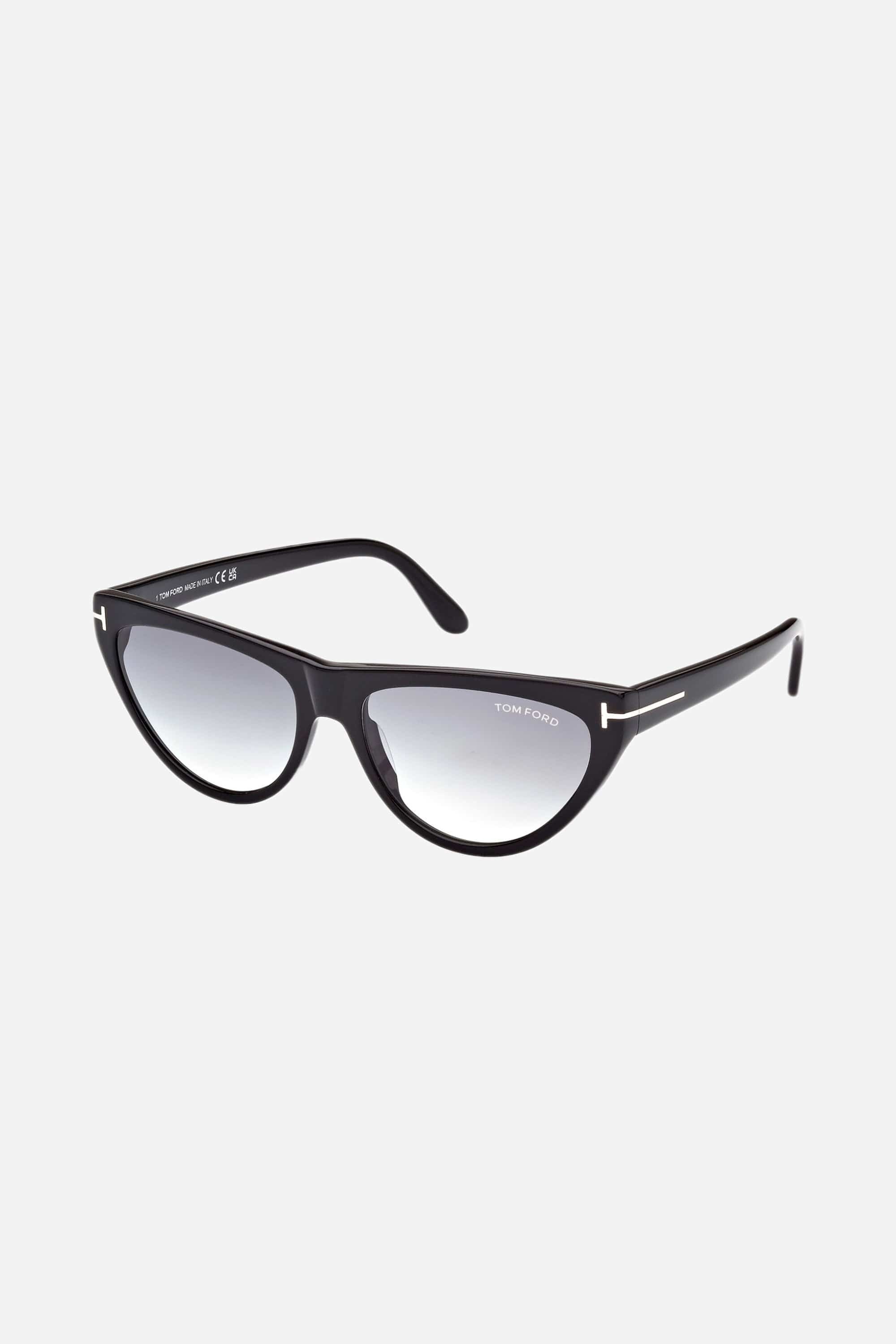 Tom Ford black cat eye micro sunglasses