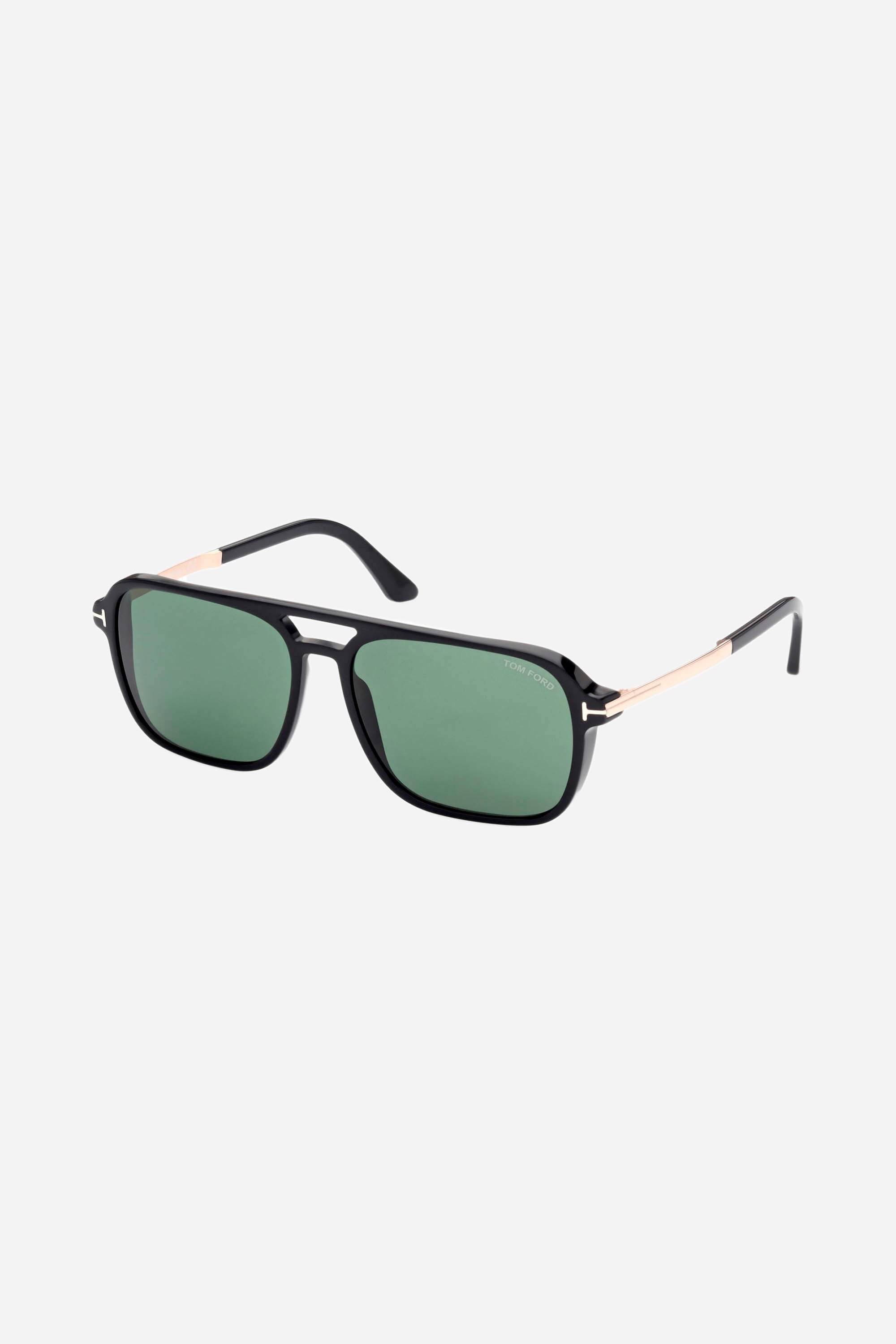 Tom Ford caravan black and green sunglasses