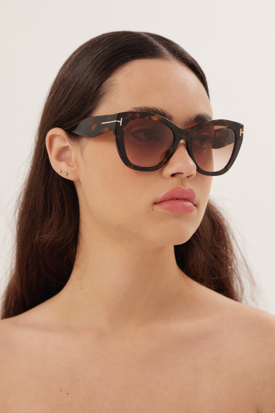 Tom Ford cat eye feminine sunglasses in havana