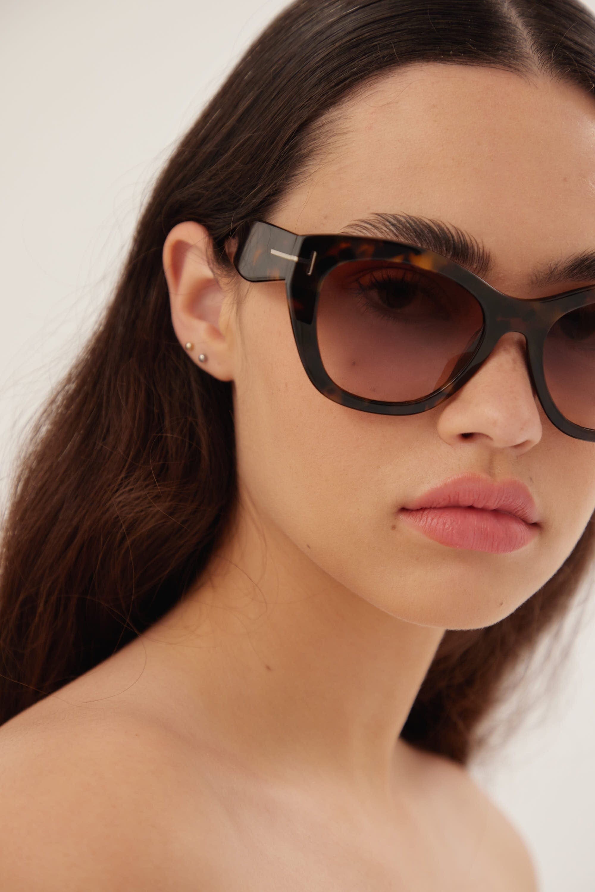 Tom Ford cat eye feminine sunglasses in havana