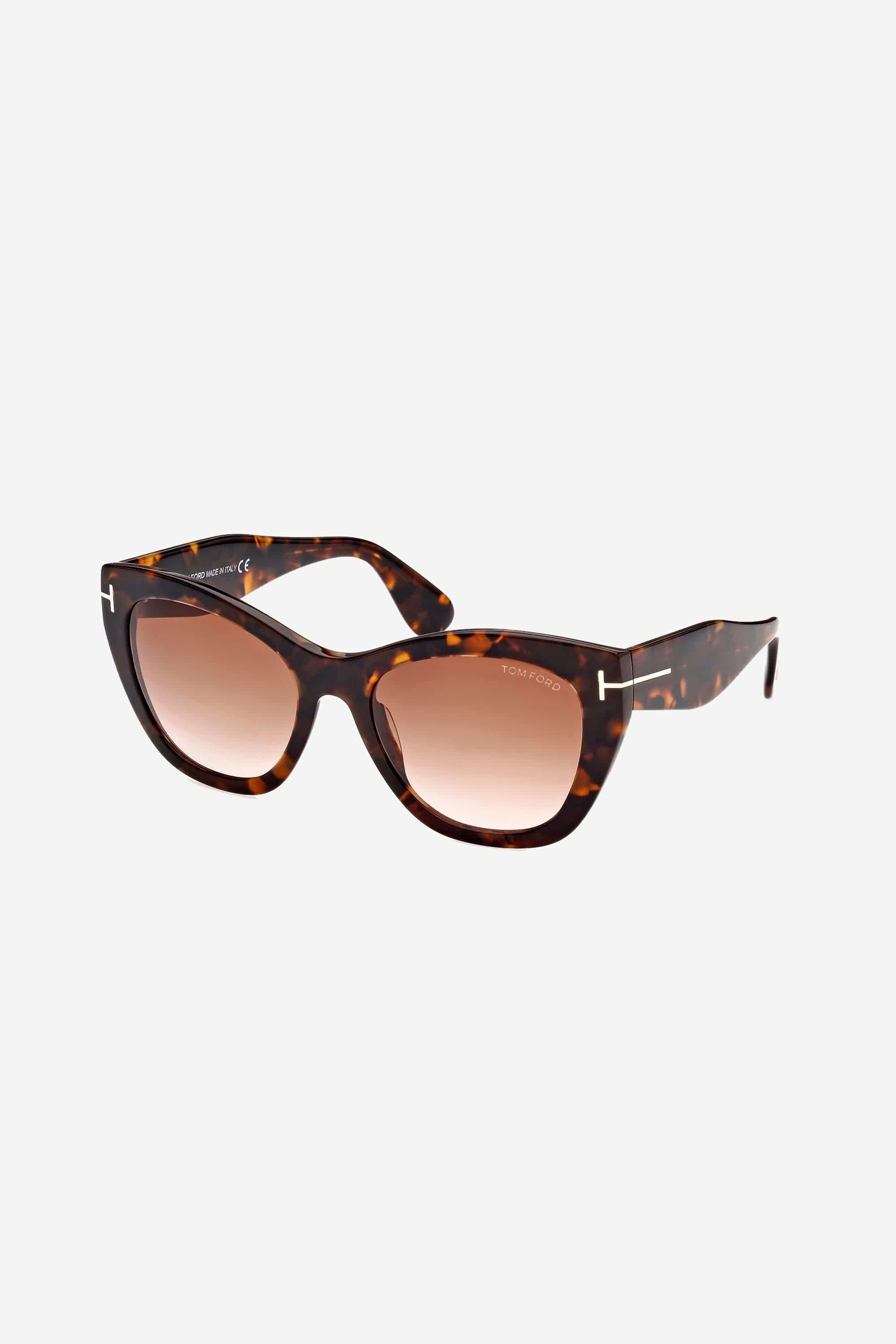 Tom Ford cat eye feminine sunglasses in havana