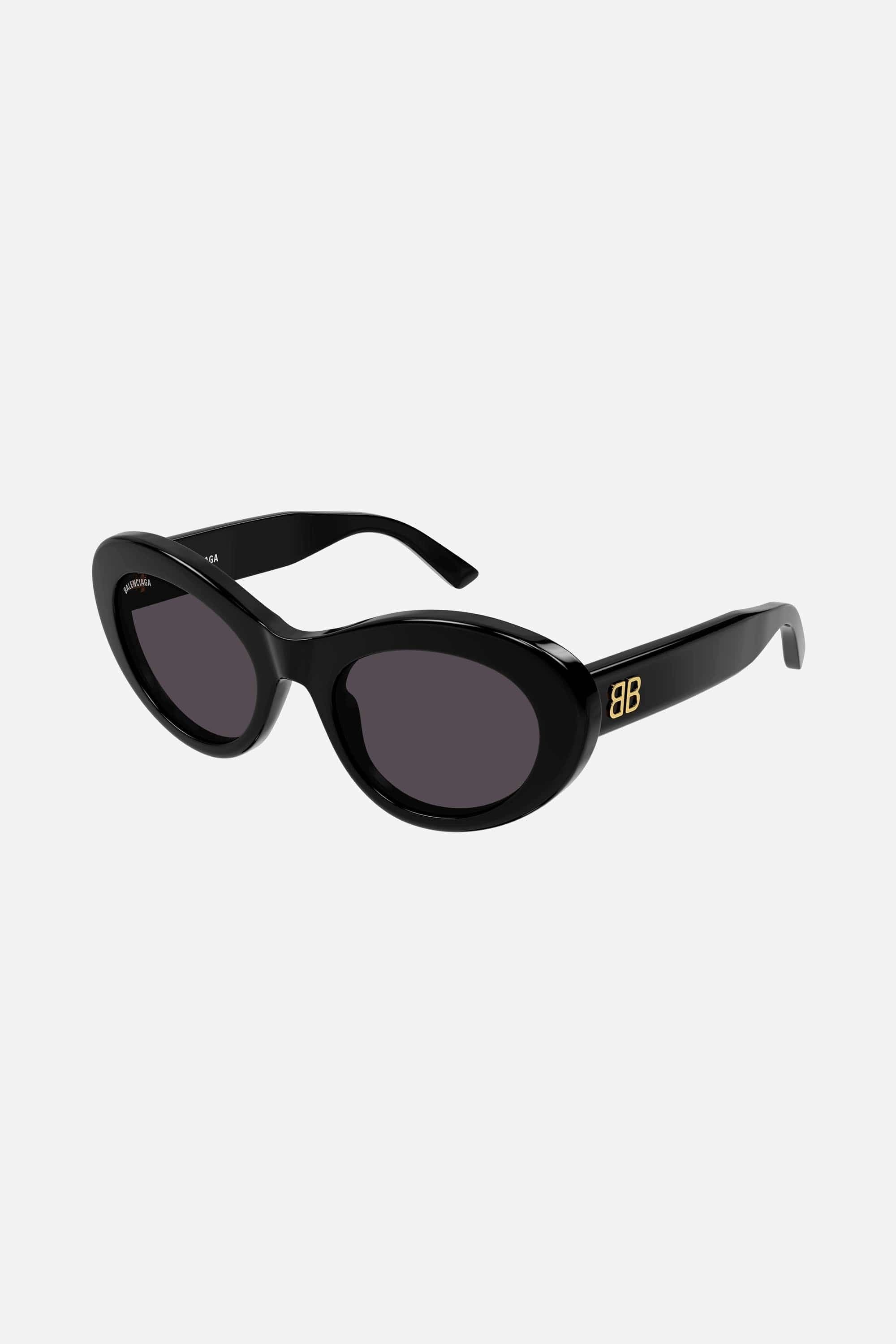 Balenciaga oval black sunglasses