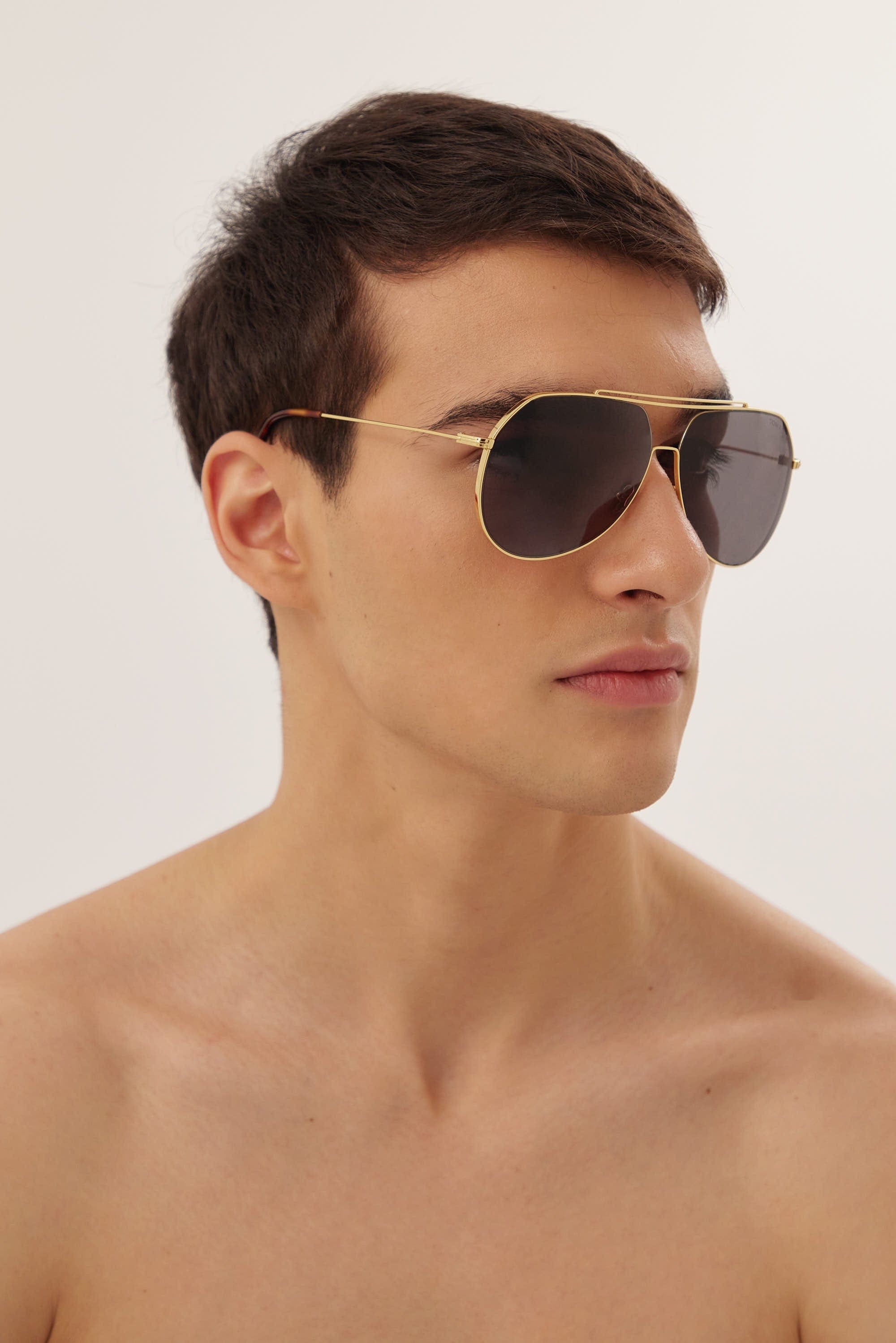 Tom Ford gold pilot sunglasses