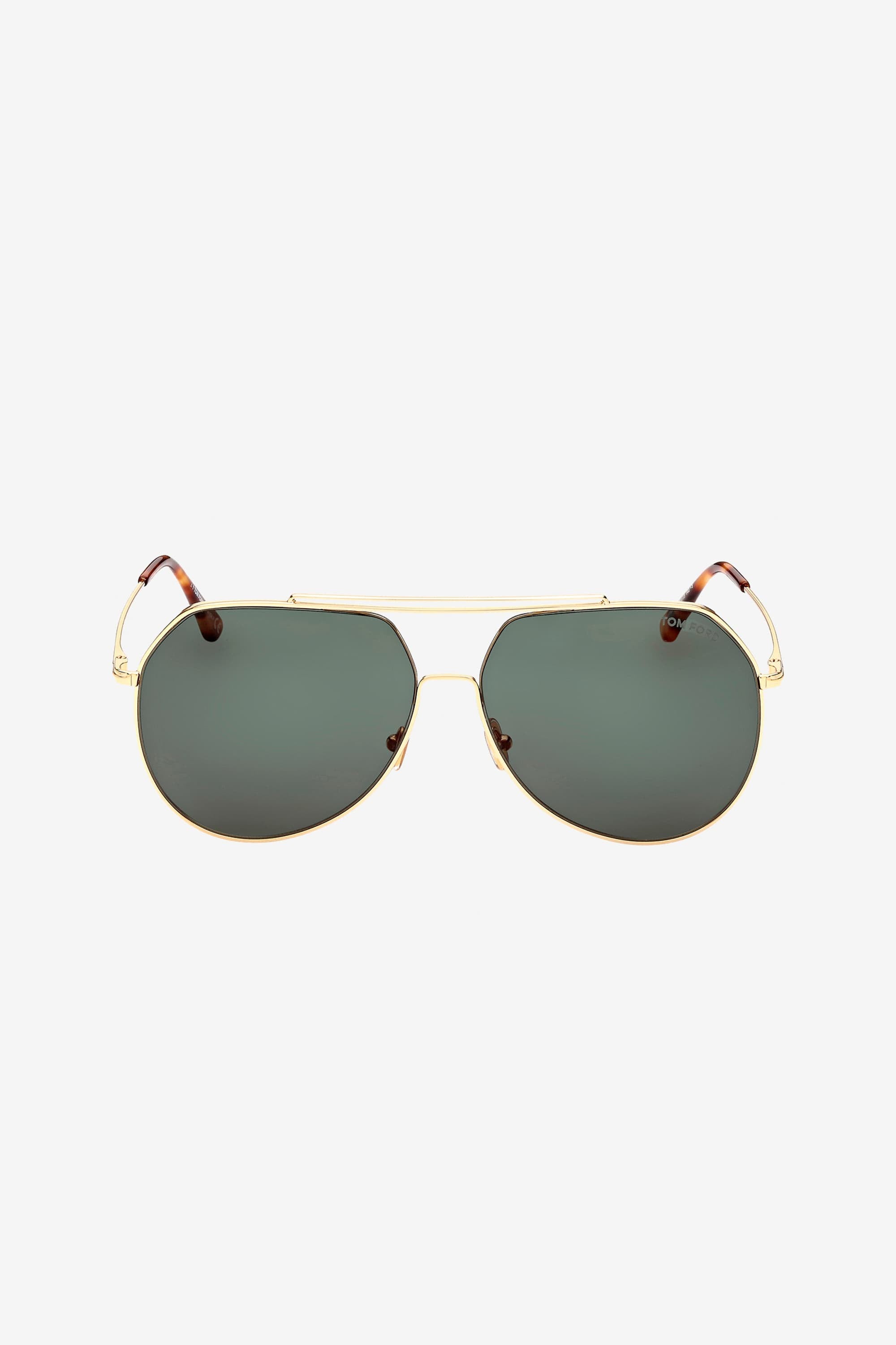 Tom Ford gold pilot sunglasses