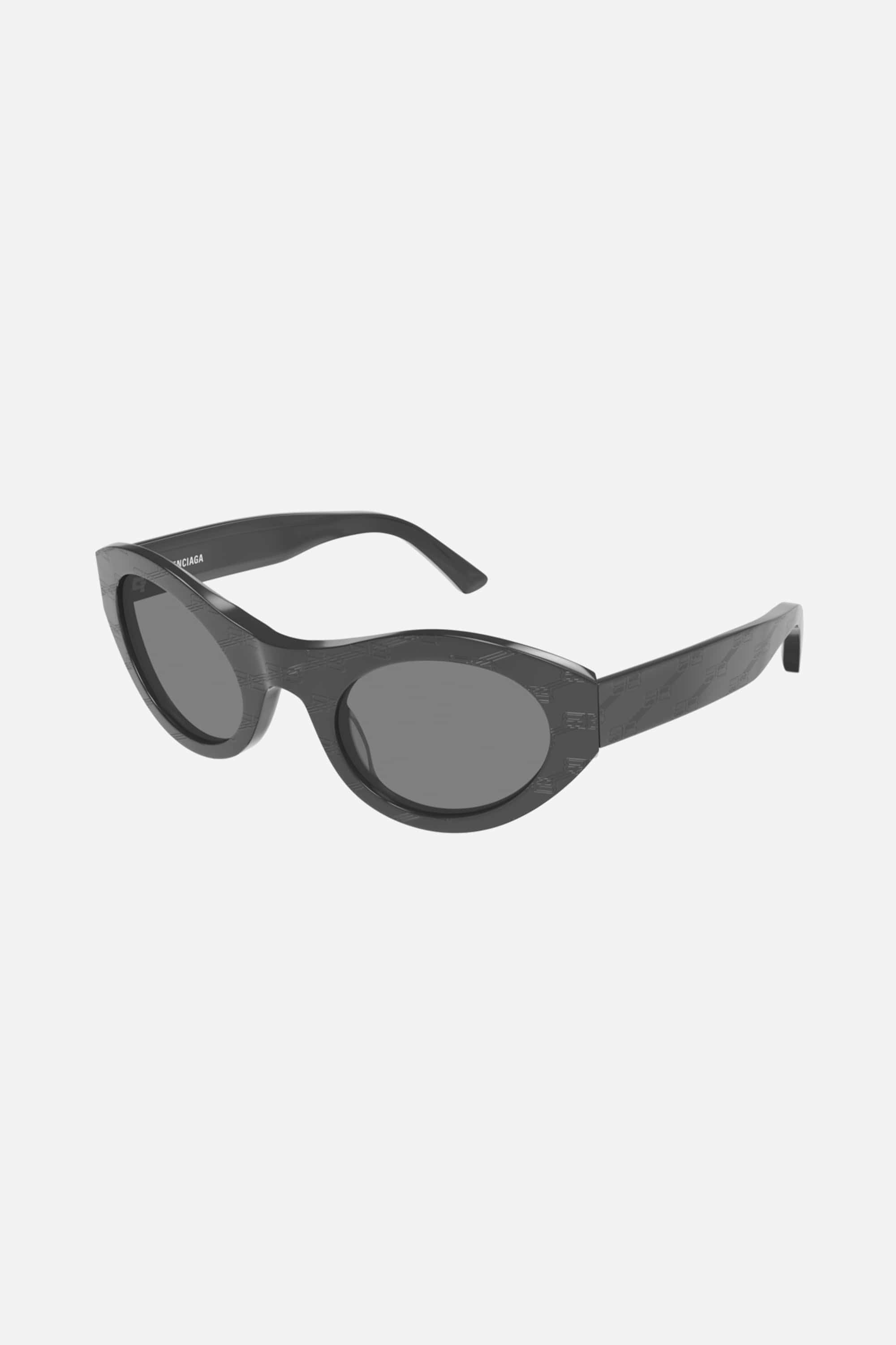 Balenciaga oval femenine black sunglasses