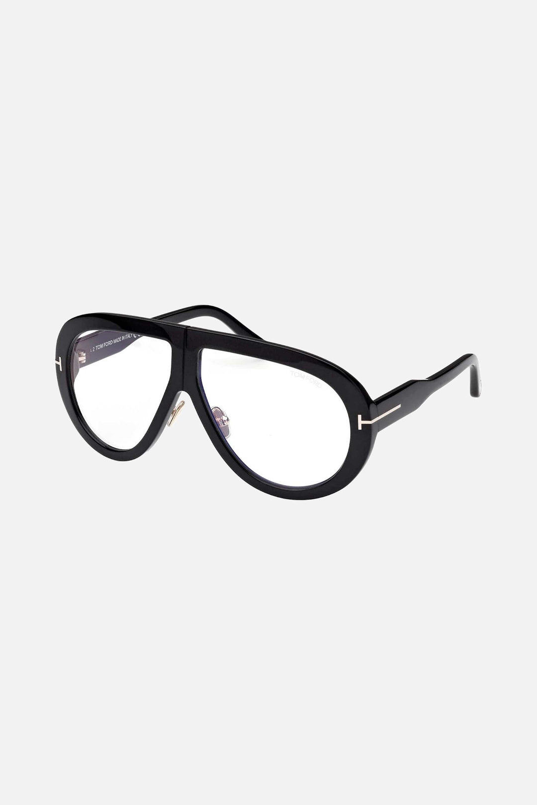 Tom Ford oversized pilot black with crystal sunglasses