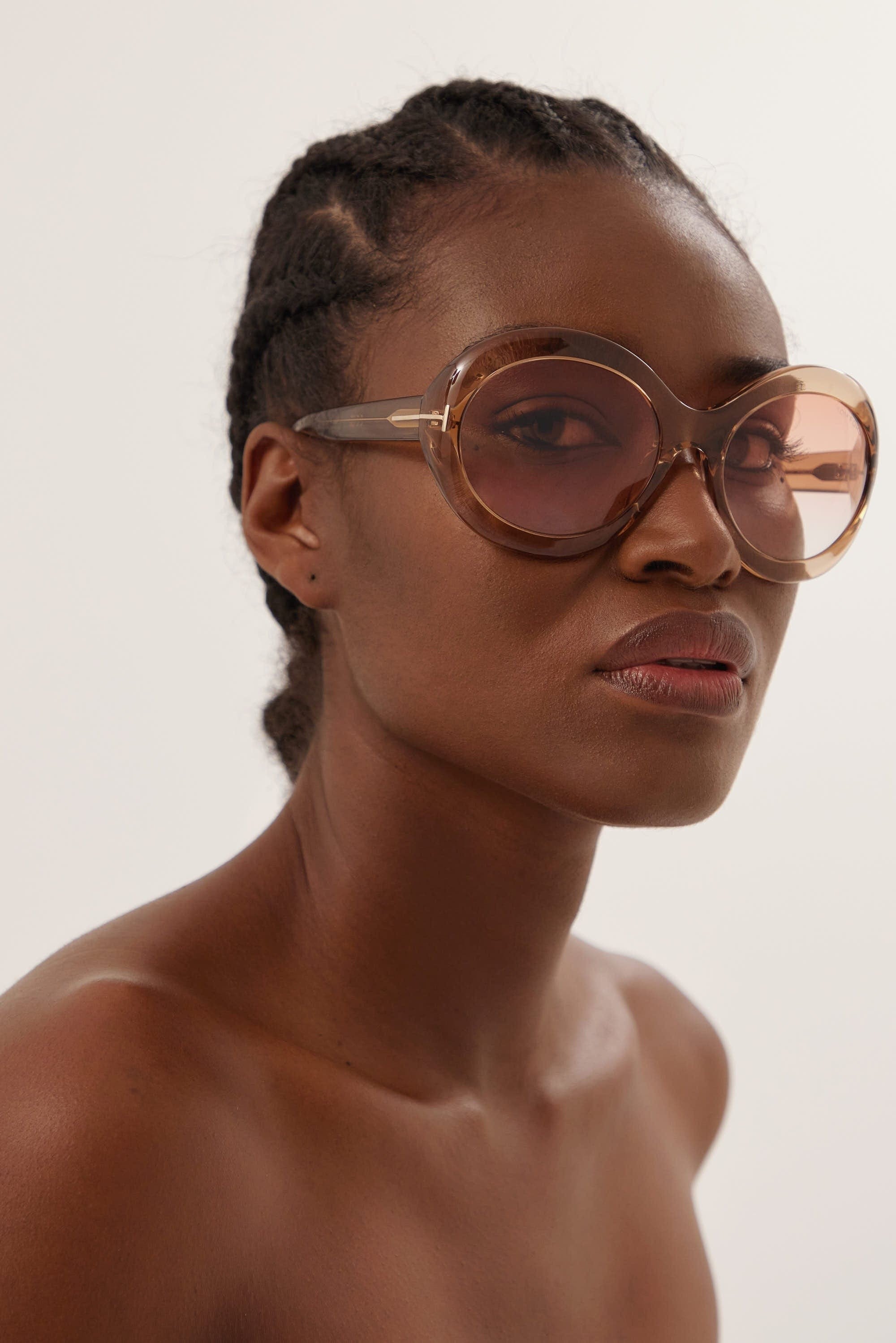 Tom Ford round pink sunglasses