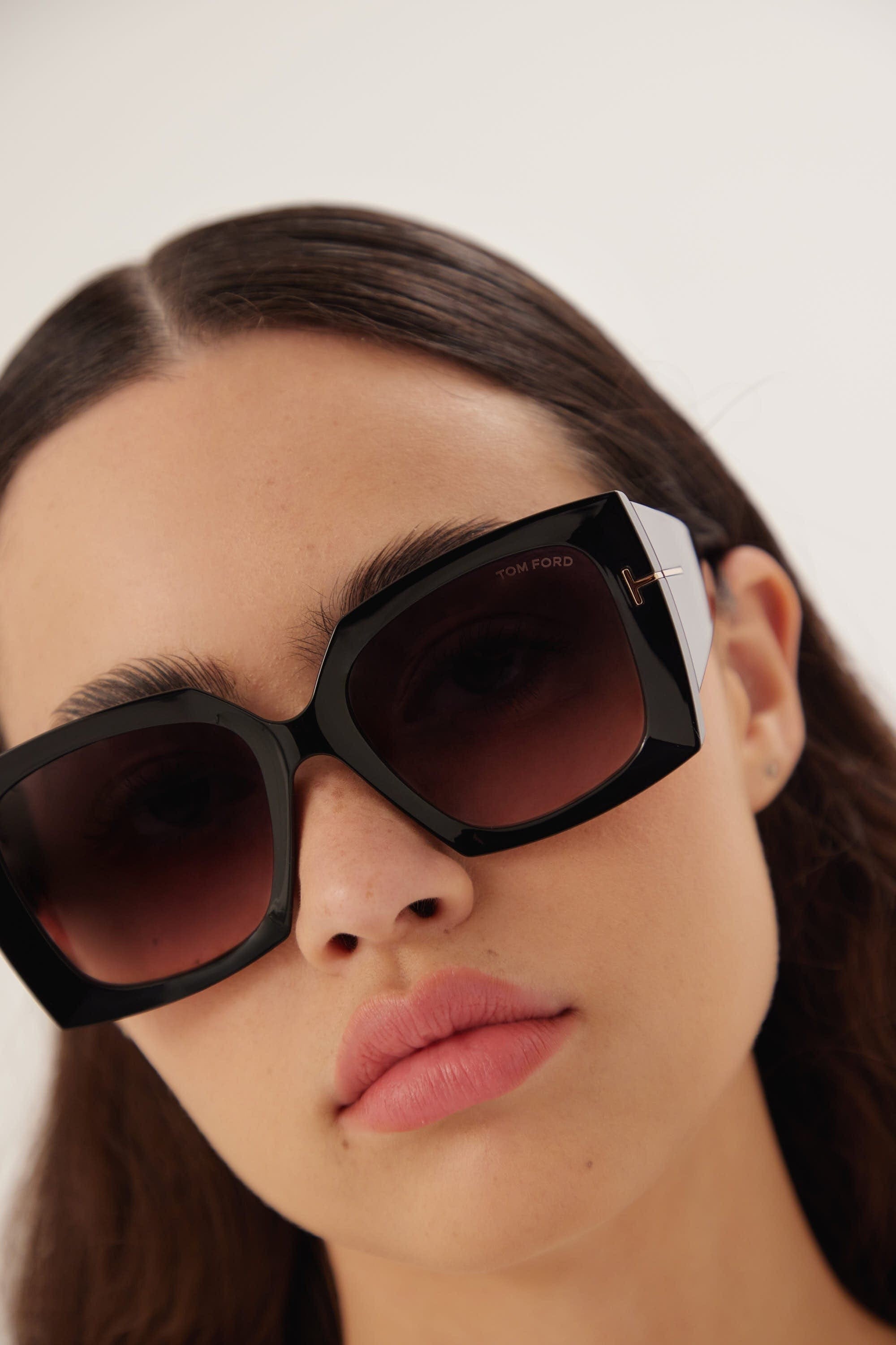 Tom Ford squared feminine sunglasses in black