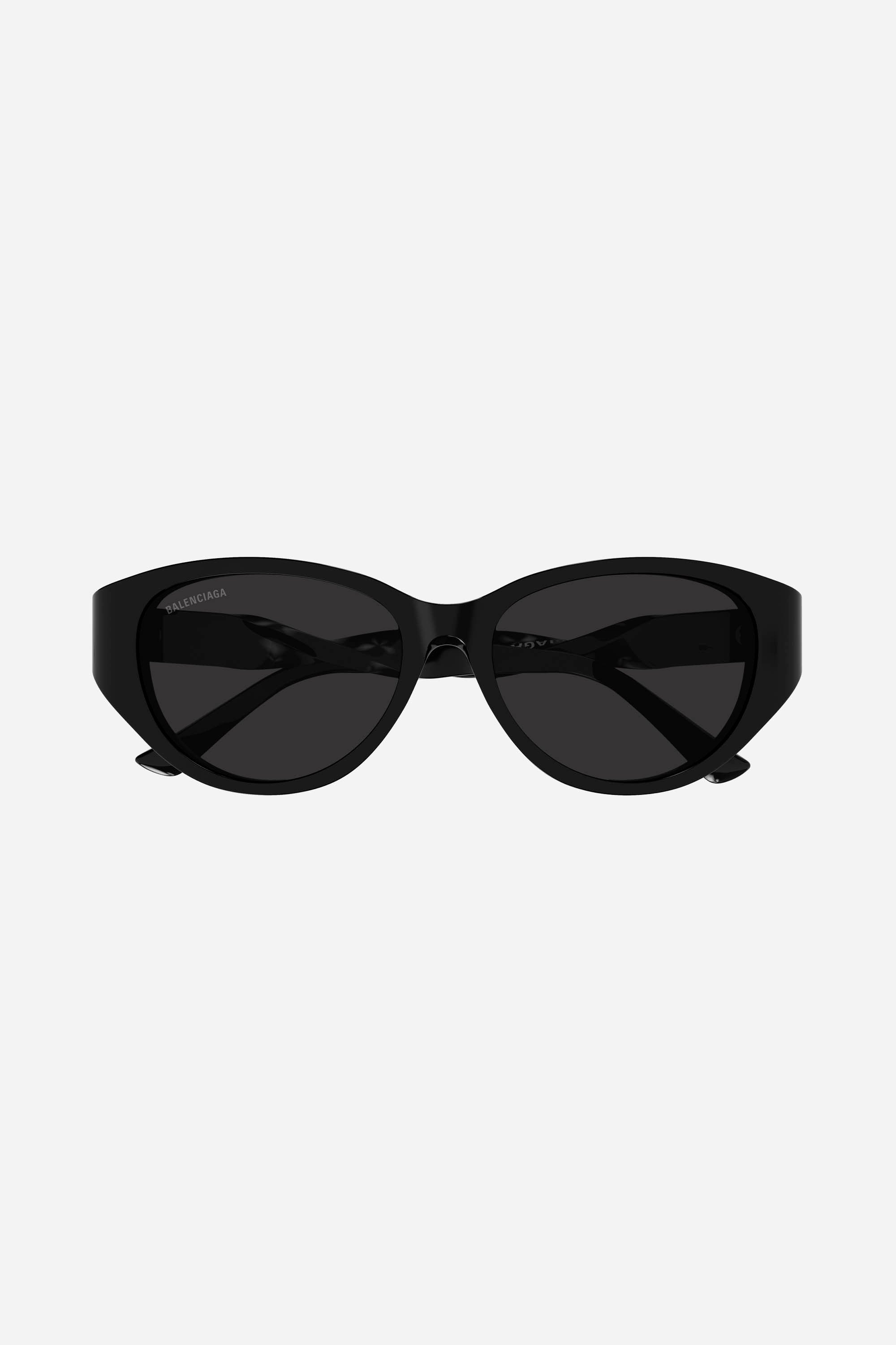 Balenciaga oval twisted black sunglasses