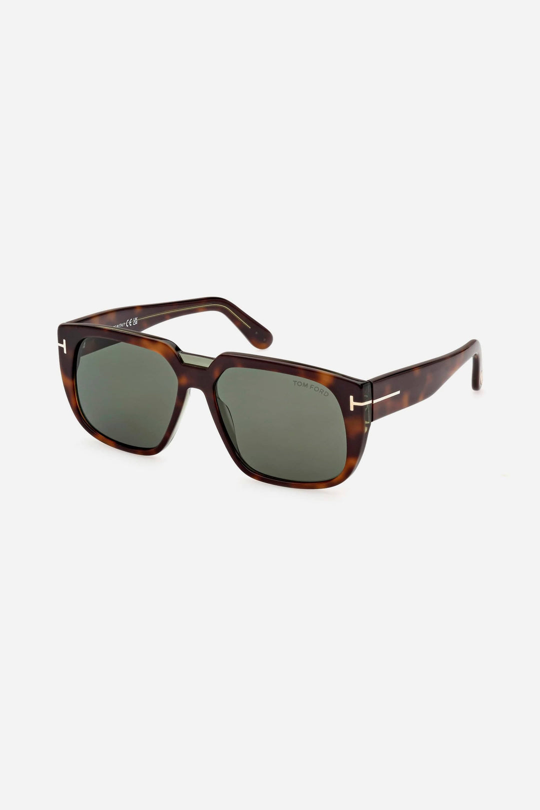 Tom Ford squared sunglasses in havana and green lenses