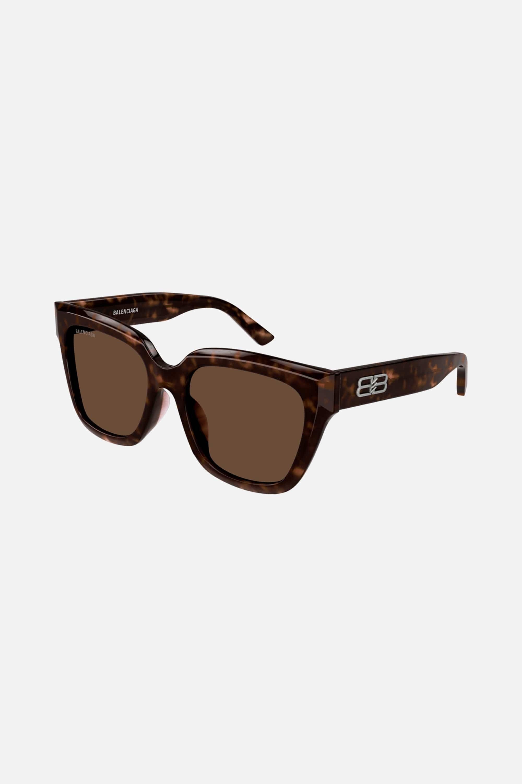 Balenciaga squared femenine havana sunglasses