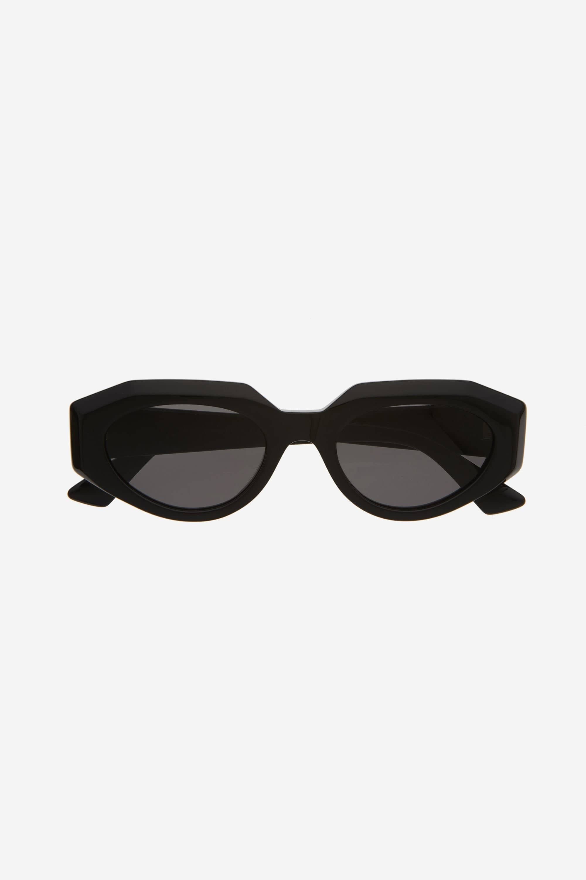 Bottega Veneta bold oval black sunglasses