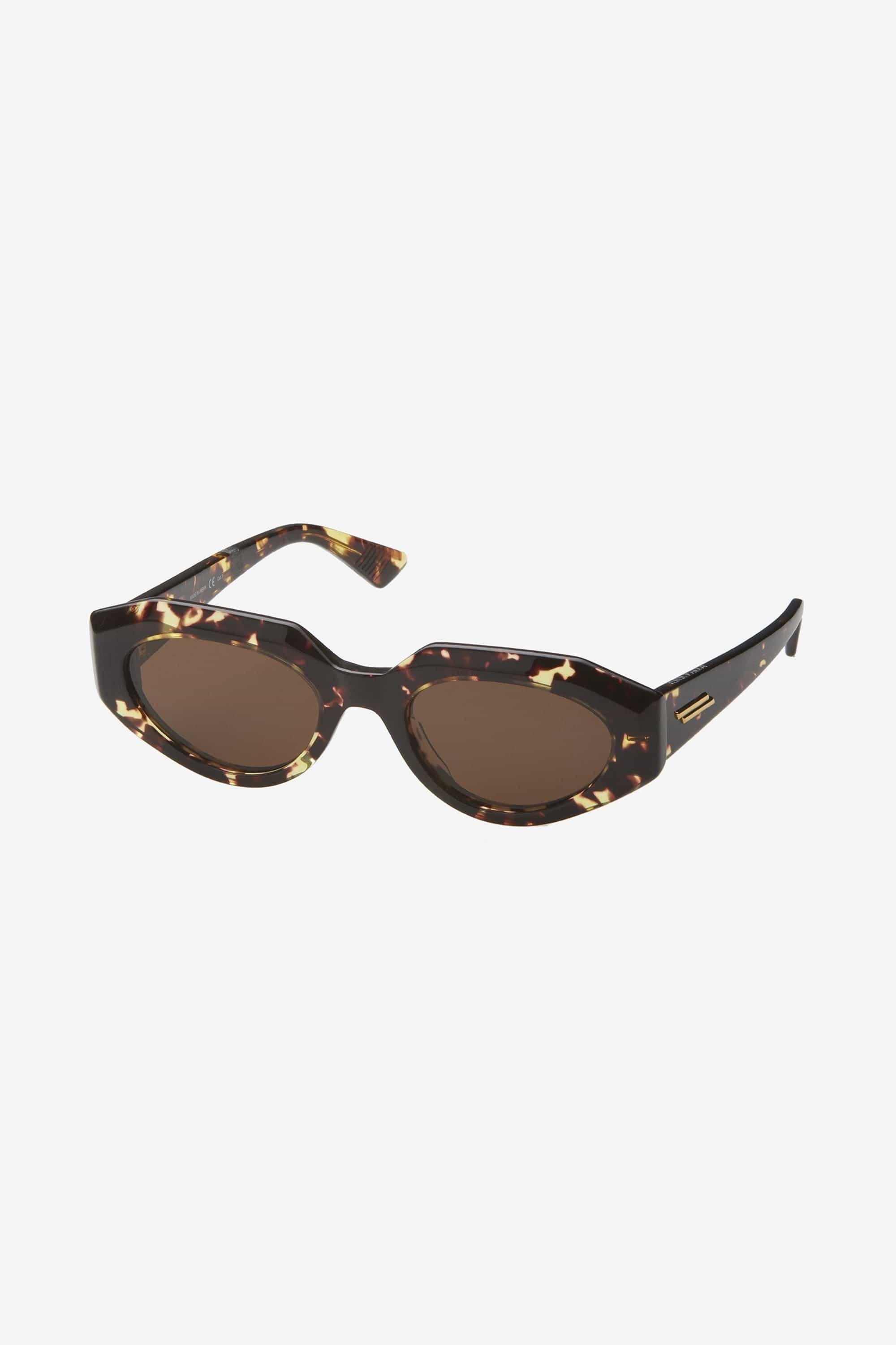 Bottega Veneta bold oval femenine havana sunglasses