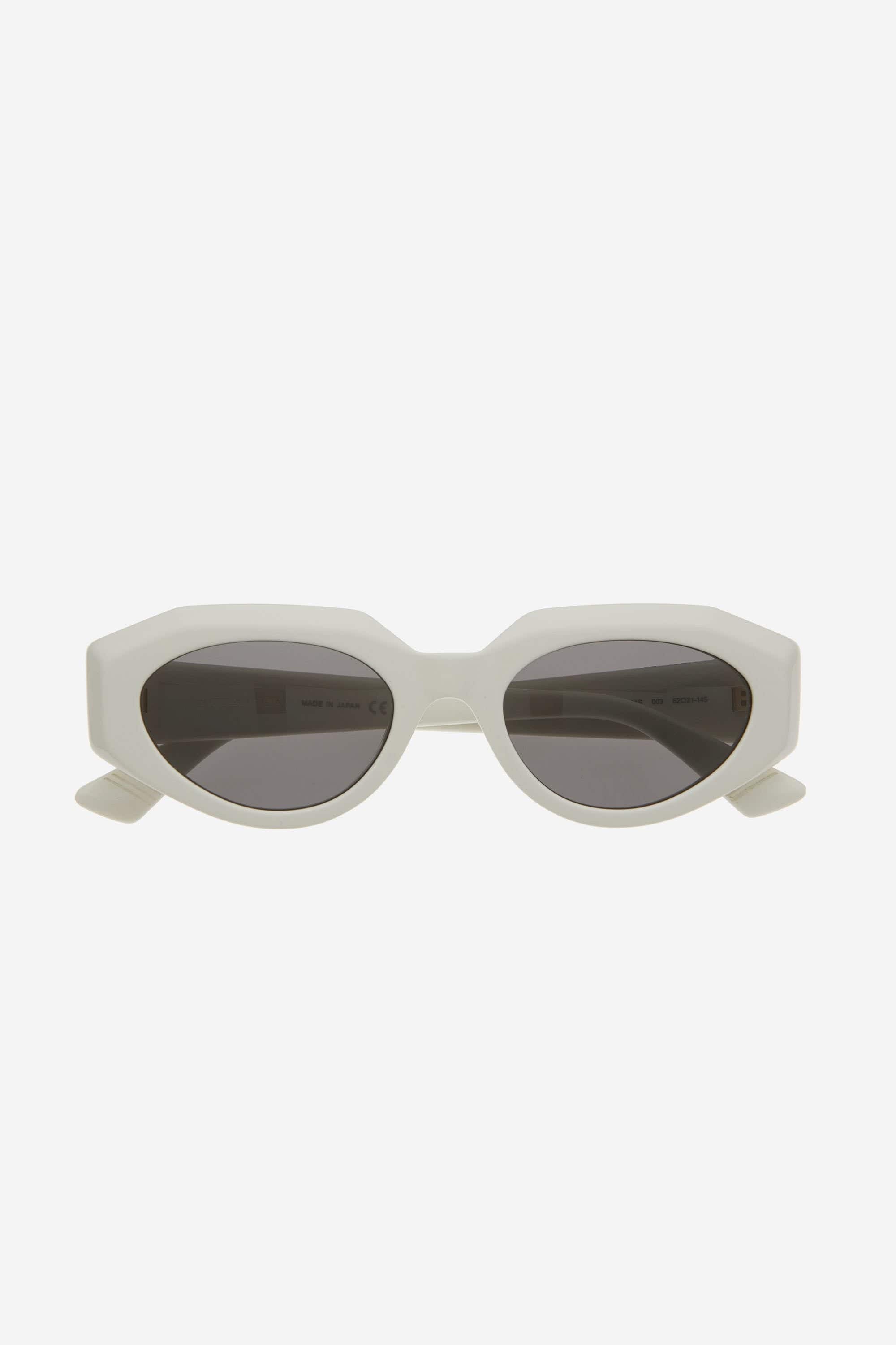 Bottega Veneta bold oval femenine ivory sunglasses