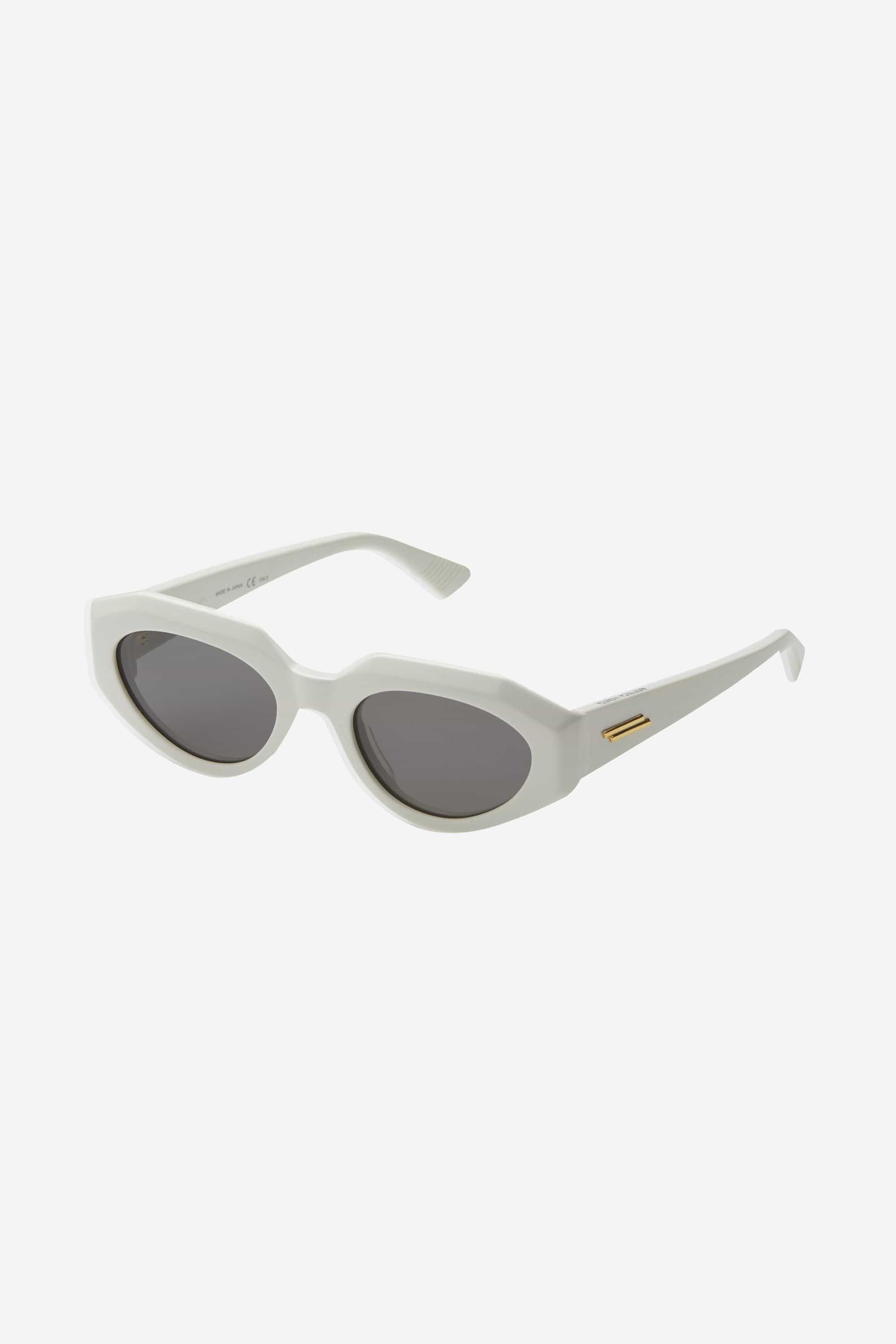 Bottega Veneta bold oval femenine ivory sunglasses