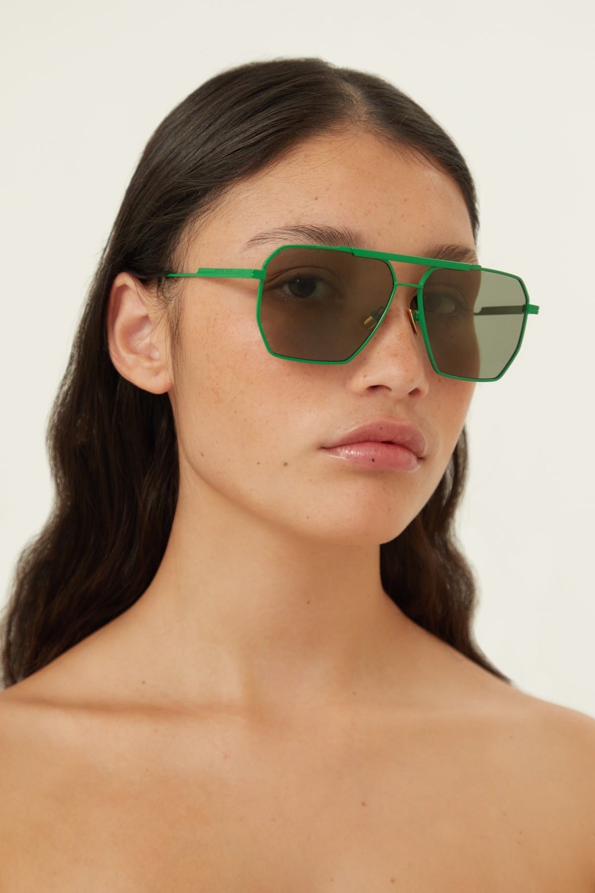 Bottega Veneta caravan green sunglasses