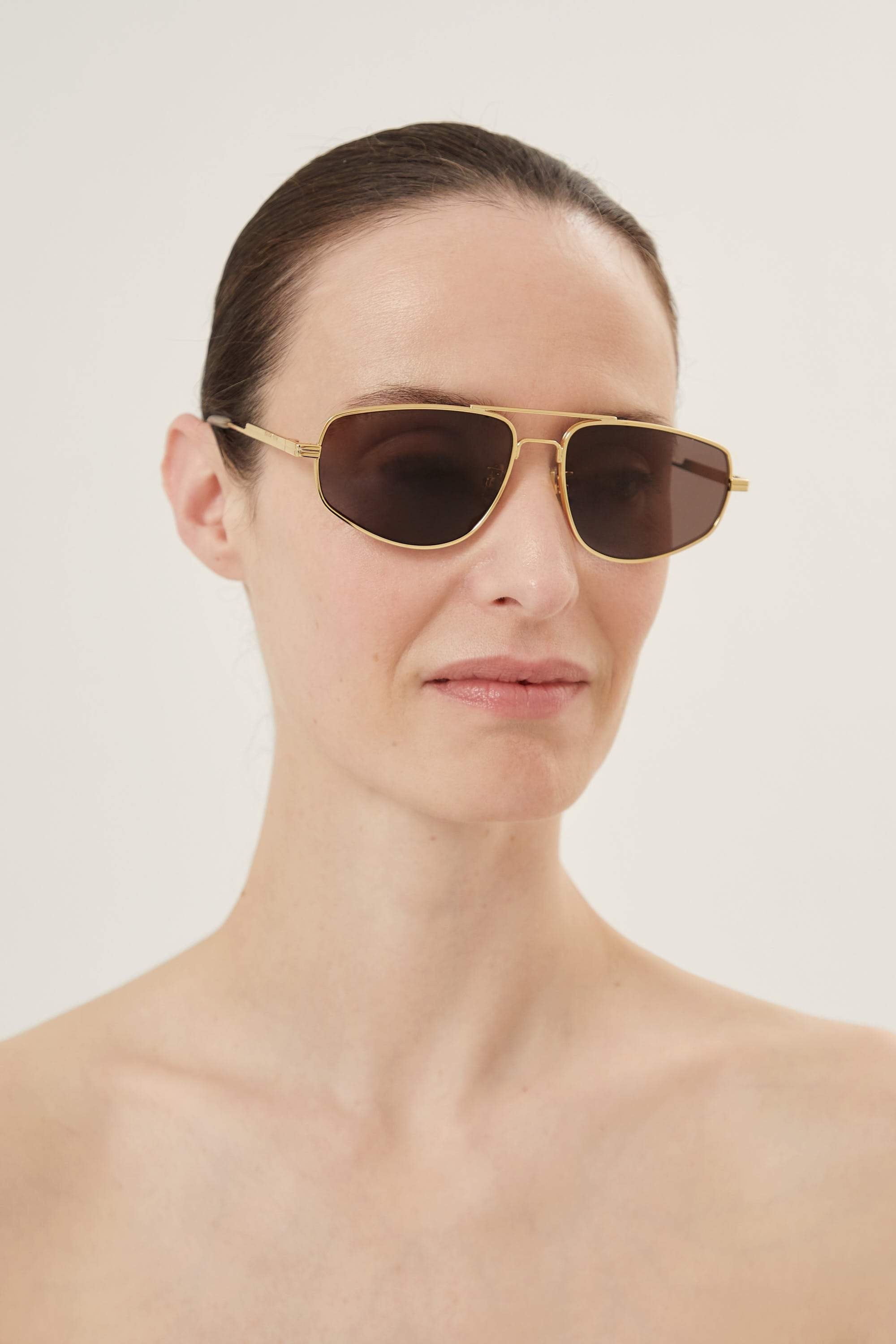 Bottega Veneta full metal light caravan sunglasses