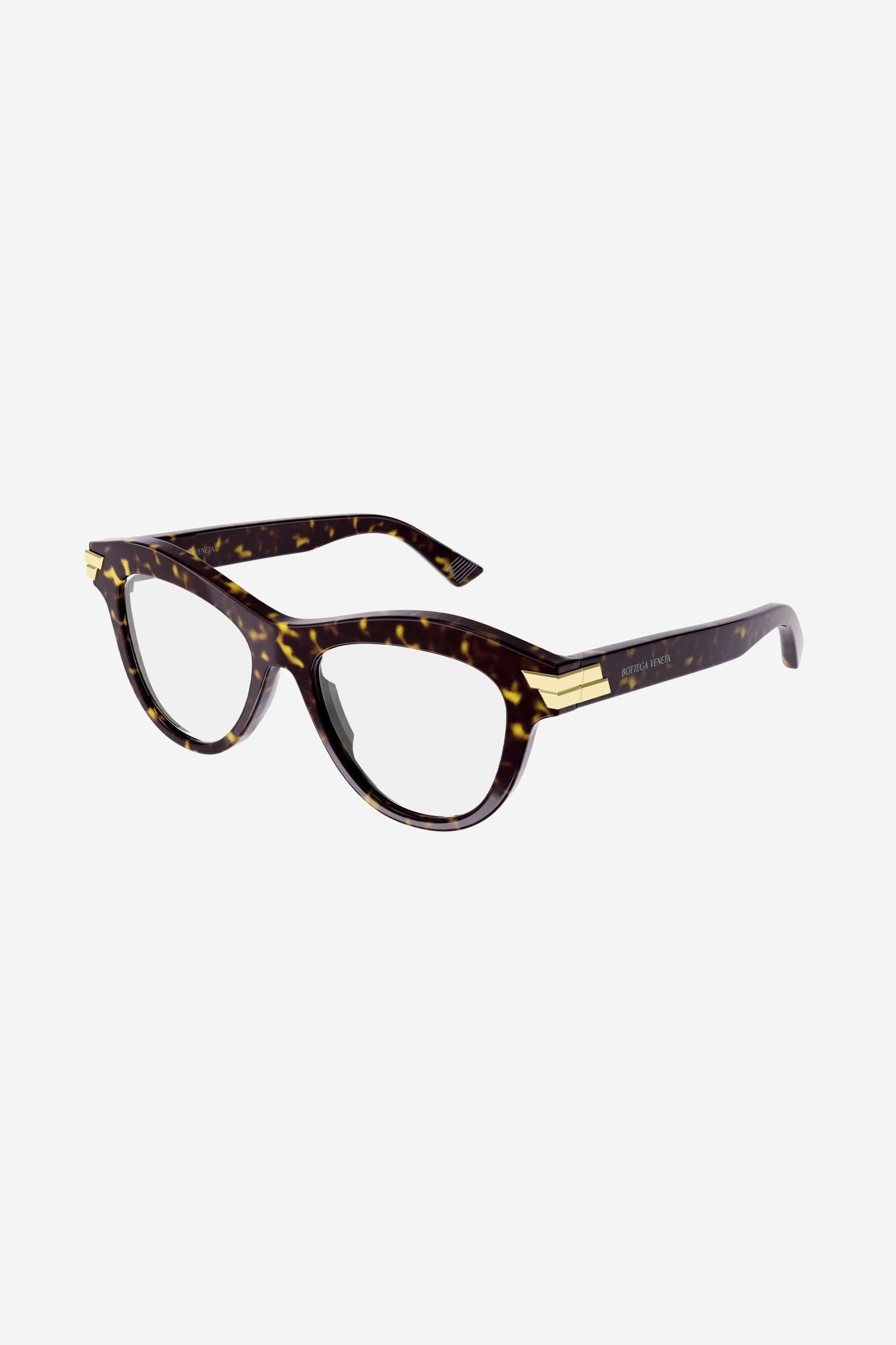 Bottega Veneta havana cat eye frame with ribbon detail