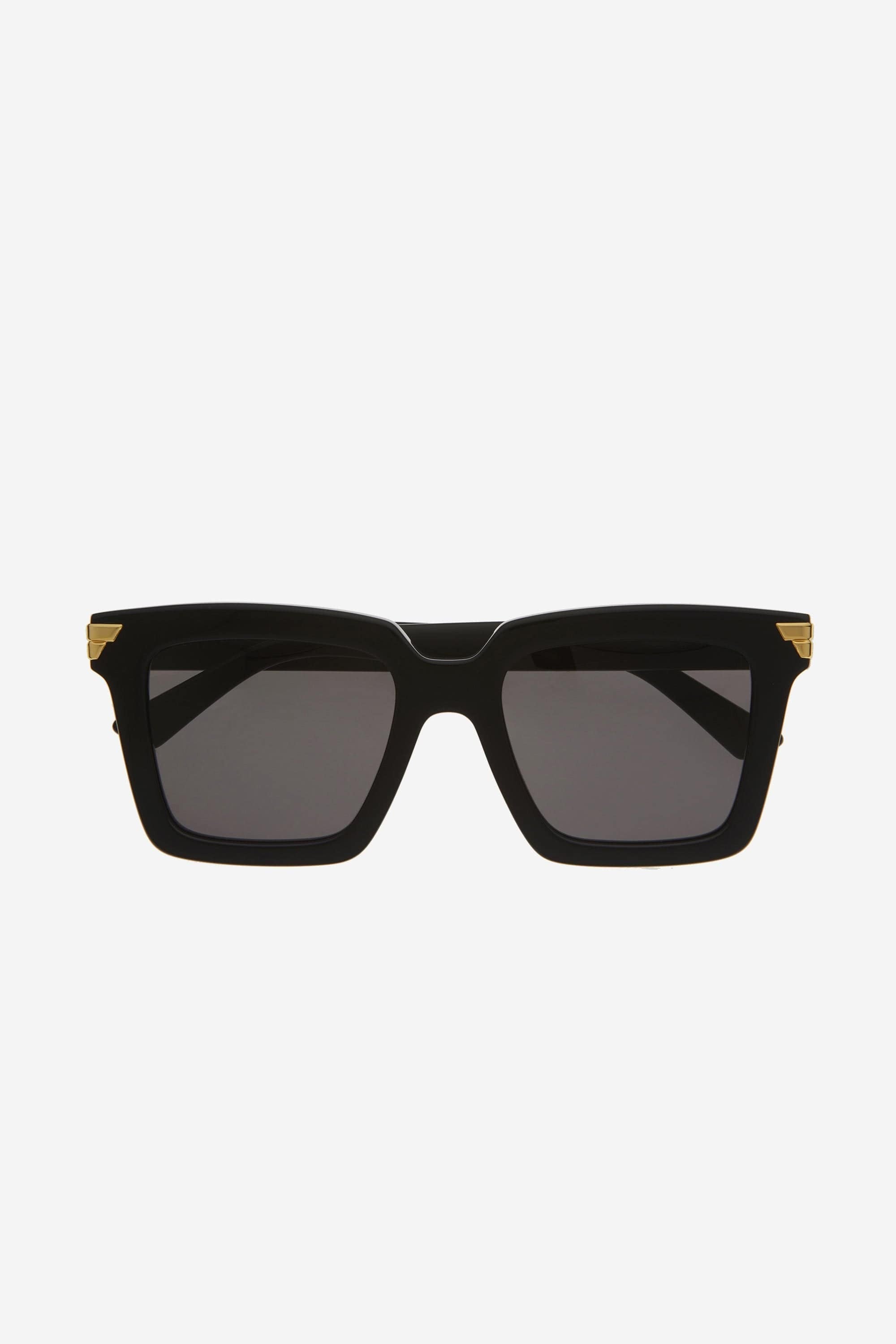 Bottega Veneta iconic squared black acetate sunglasses