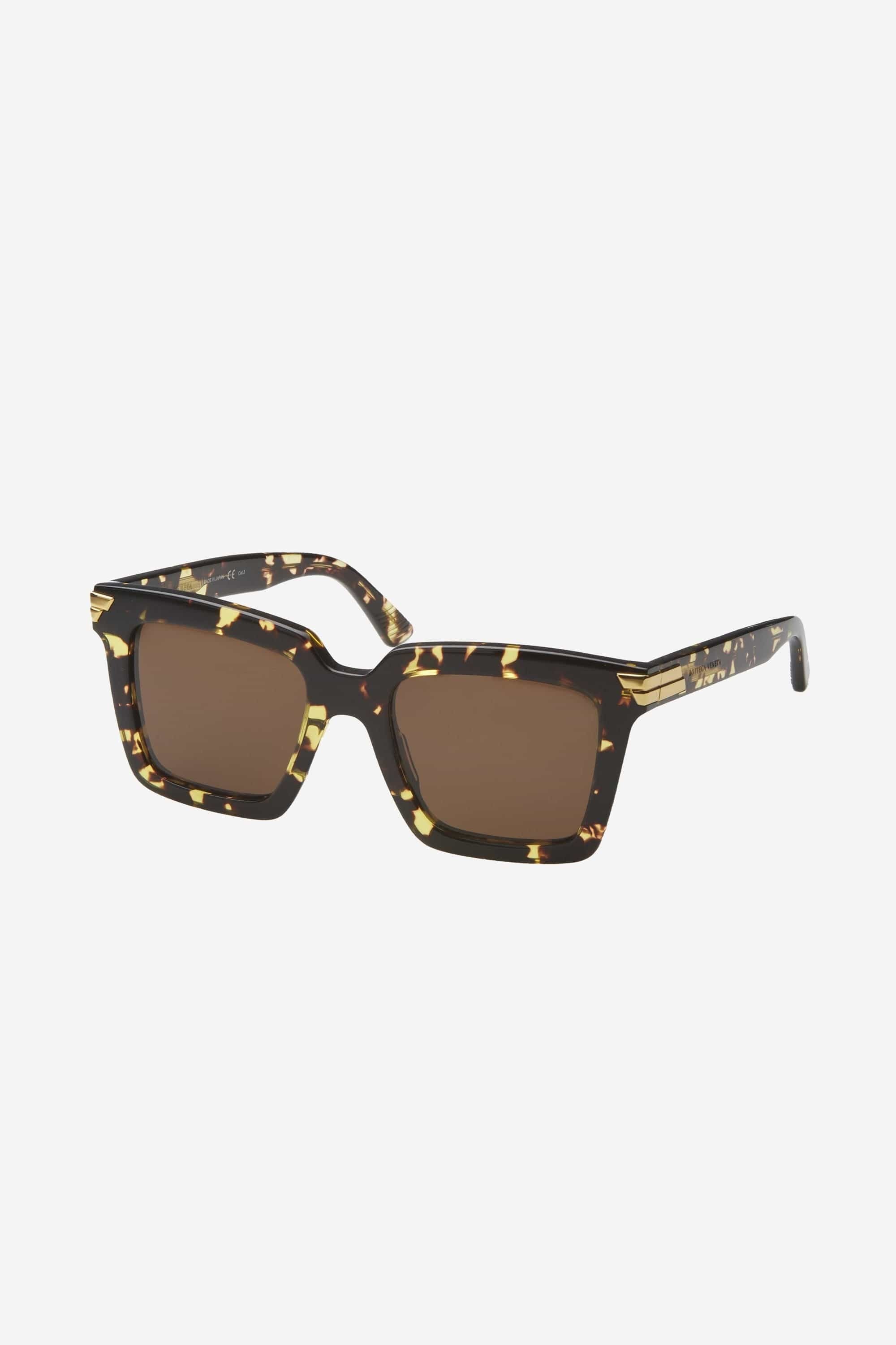 Bottega Veneta iconic squared havana acetate sunglasses