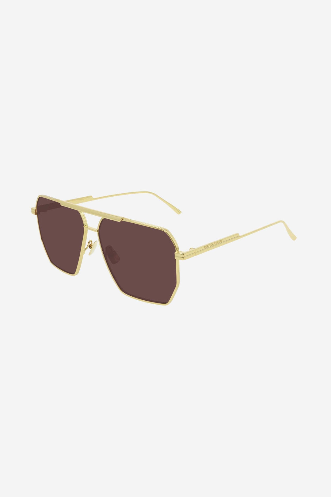 Bottega Veneta light caravan gold and pink sunglasses