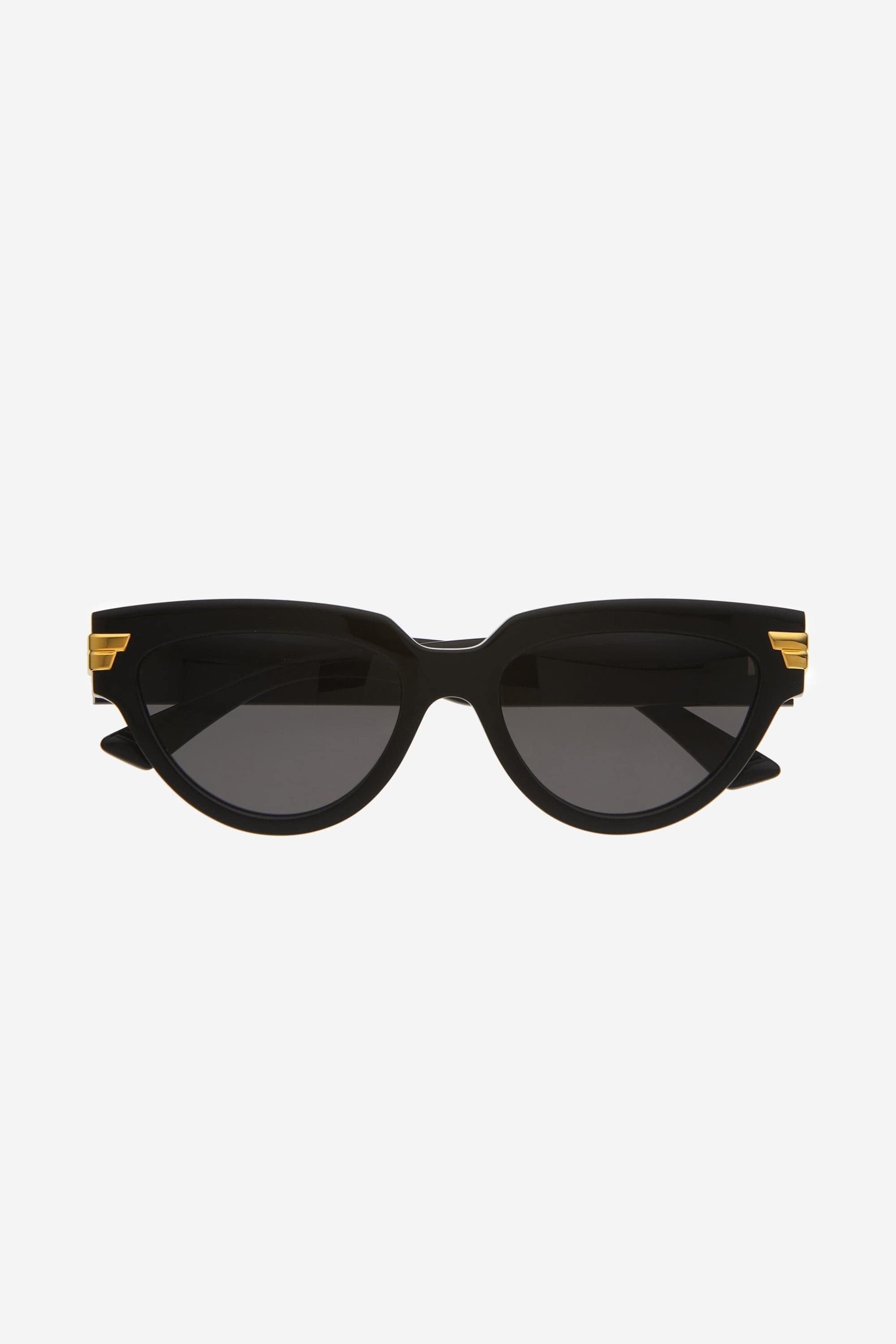 Bottega Veneta soft cat-eye black sunglasses