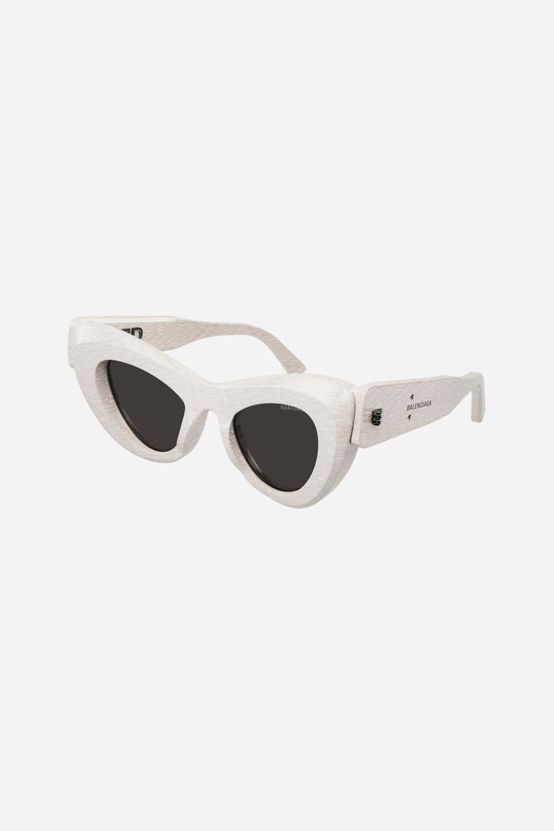 Balenciaga white bold cat eye sunglasses