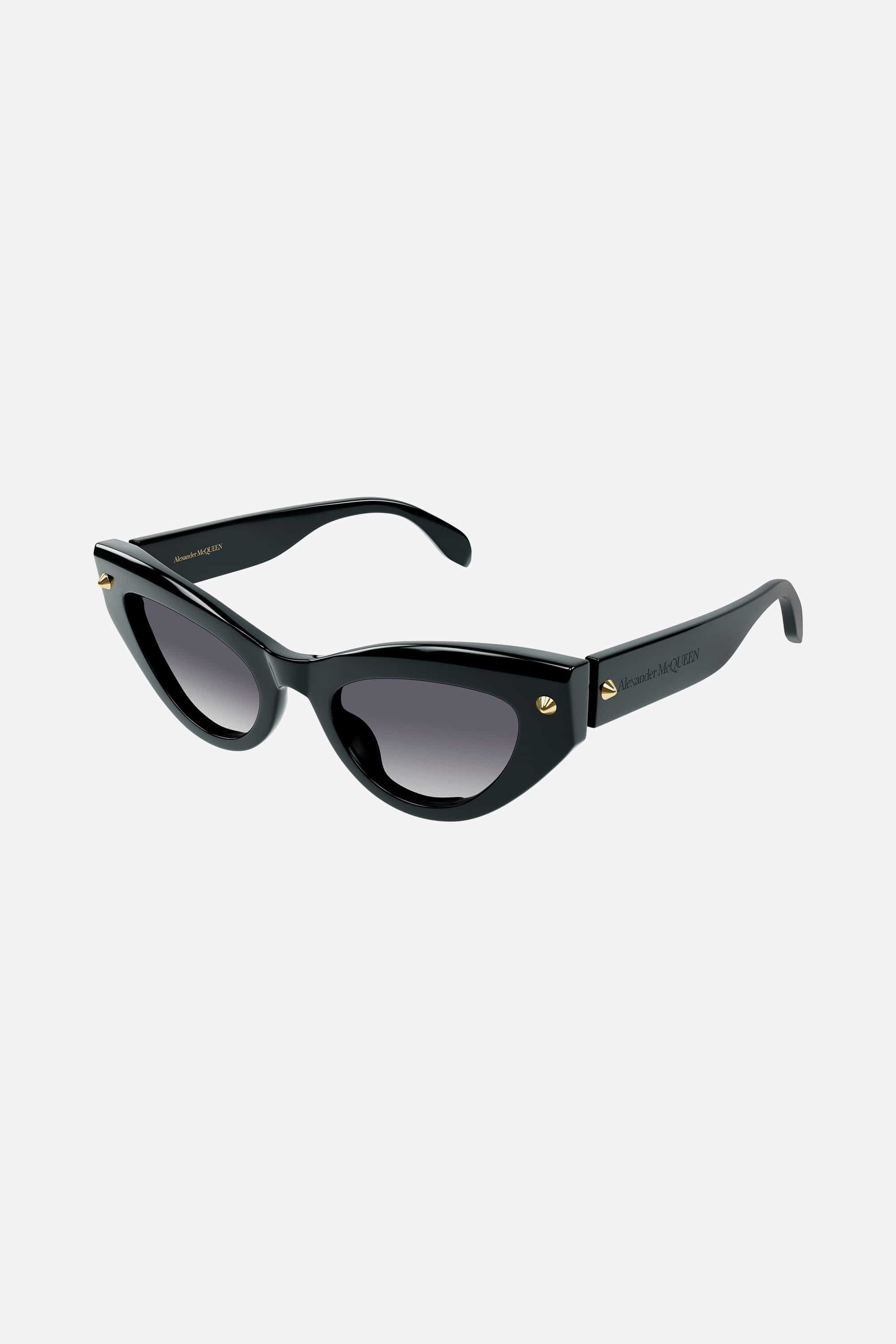 Alexander McQueen Spike Studs Cat-eye Sunglasses in Black