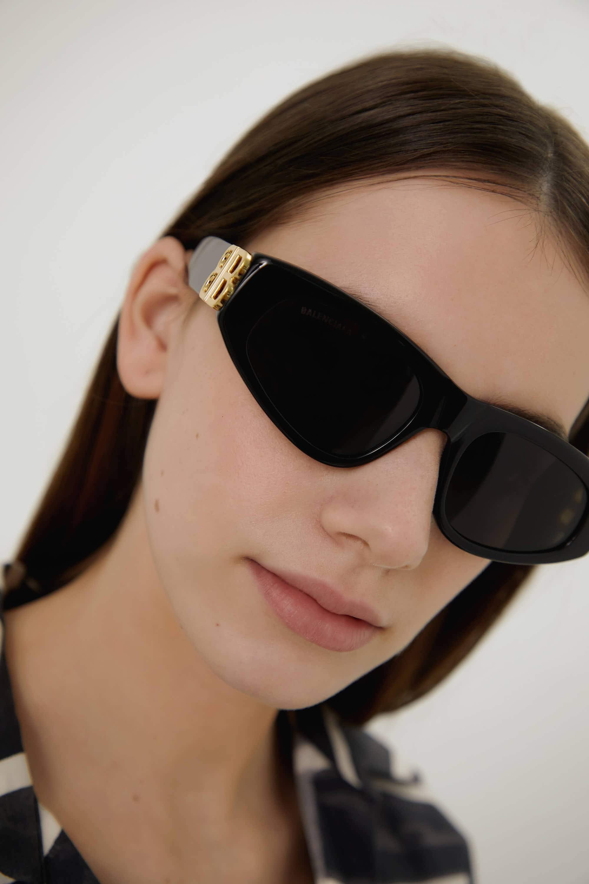 Balenciaga black cat-eye BB sunglasses