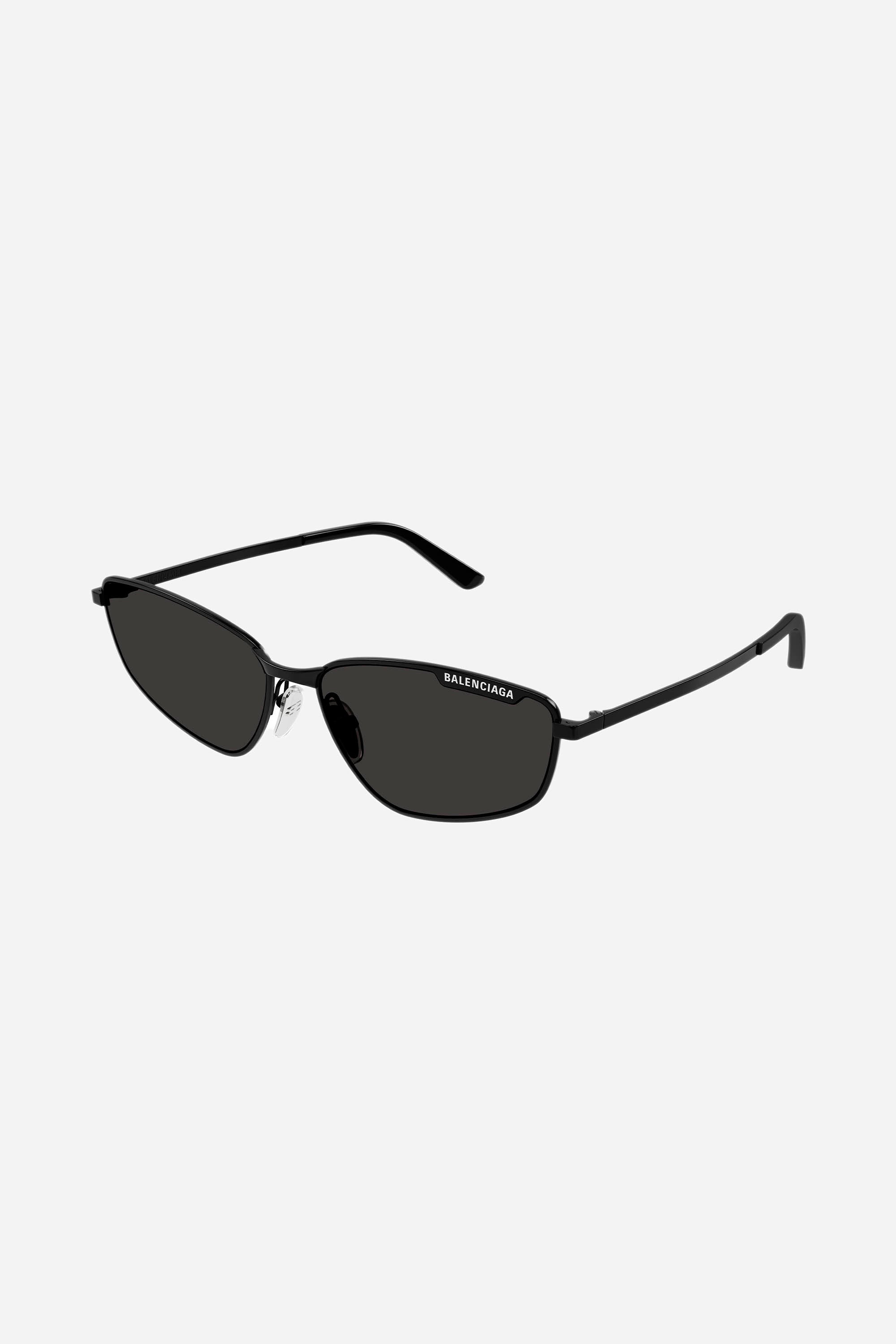 Balenciaga black metal cat eye sunglasses