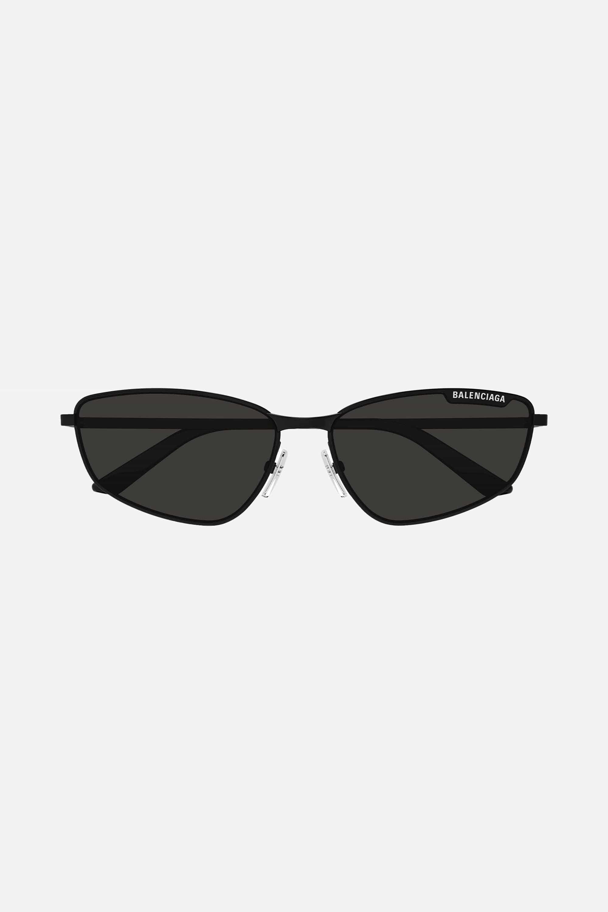 Balenciaga black metal cat eye sunglasses